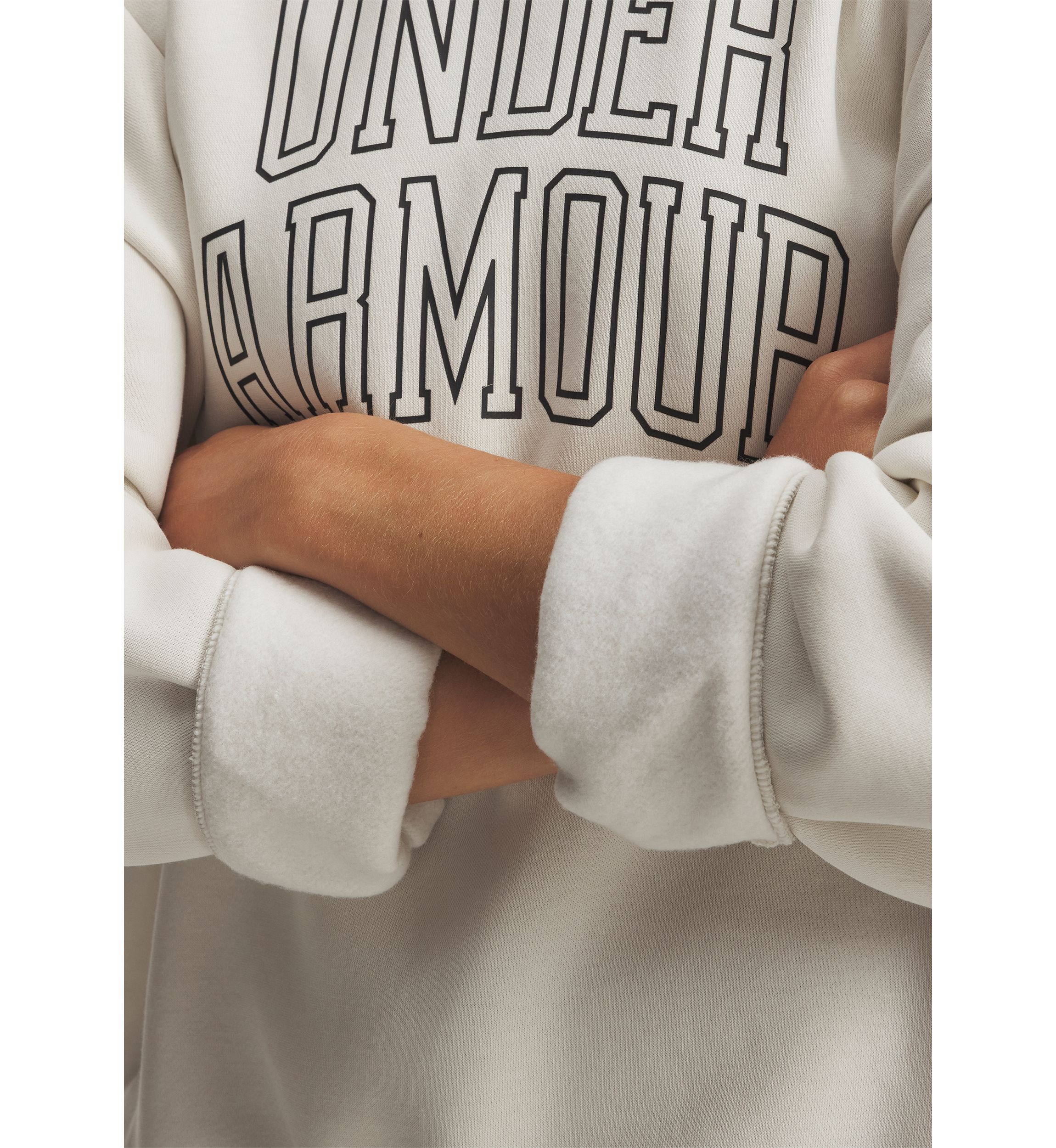 UA Rival Fleece Oversized Varsity Crew Pullover