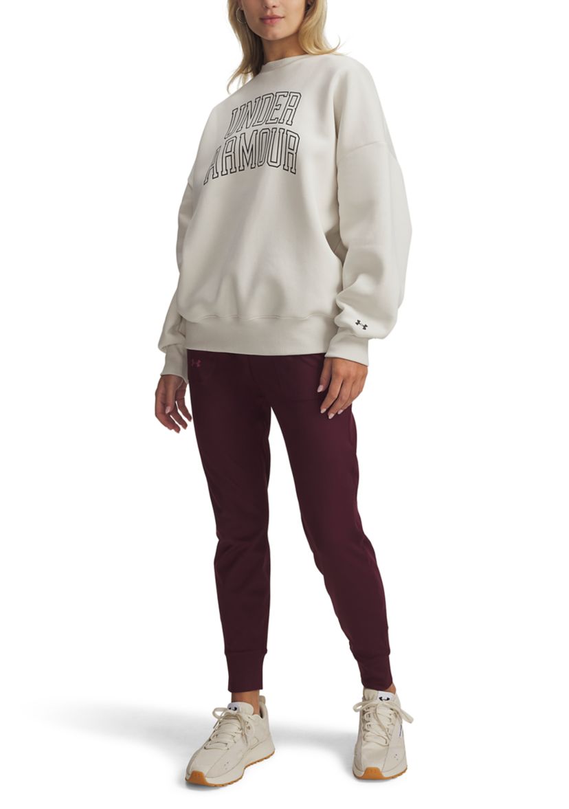 UA Rival Fleece Oversized Varsity Crew Pullover