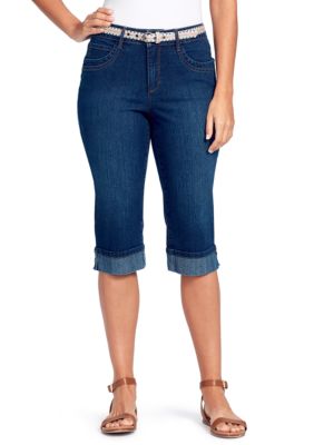 Gloria Vanderbilt Clio Belted Cuffed Skimmer Capris | belk