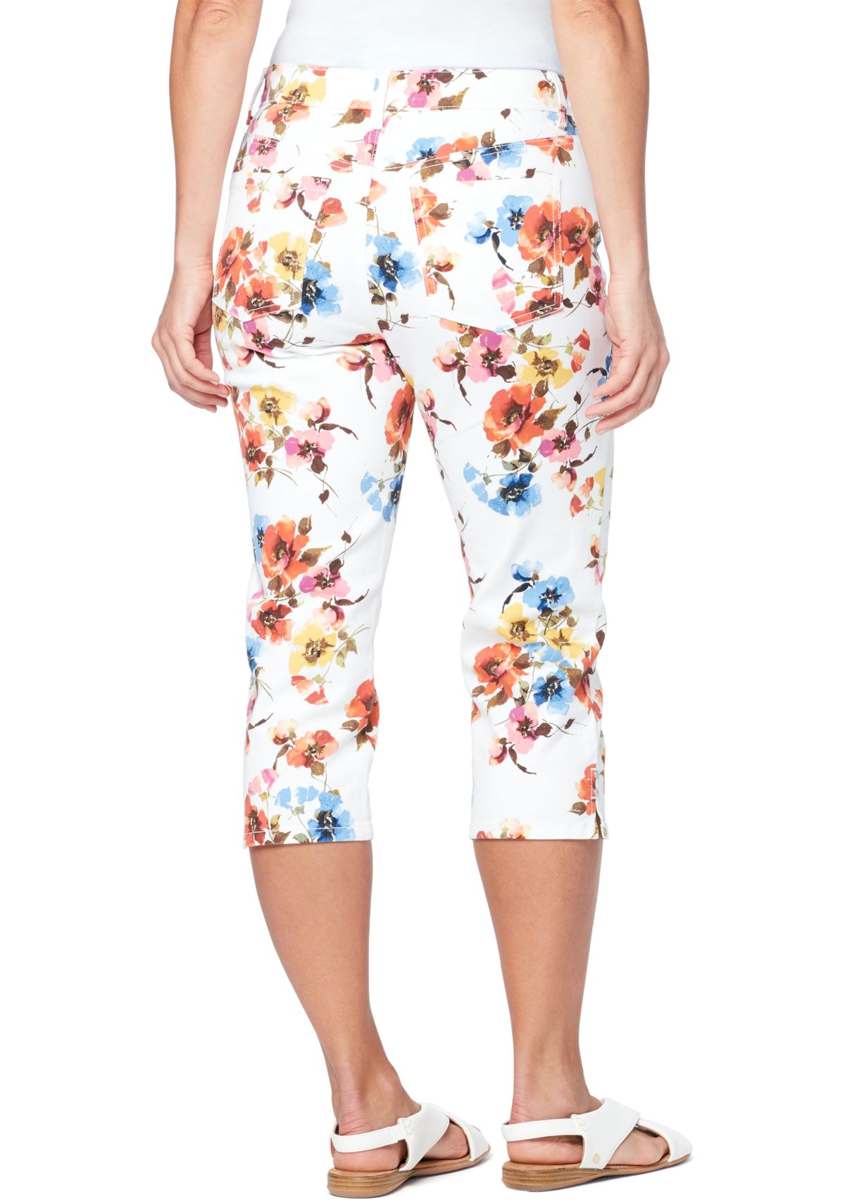 	  Womens 5 Pocket Capri Pants 