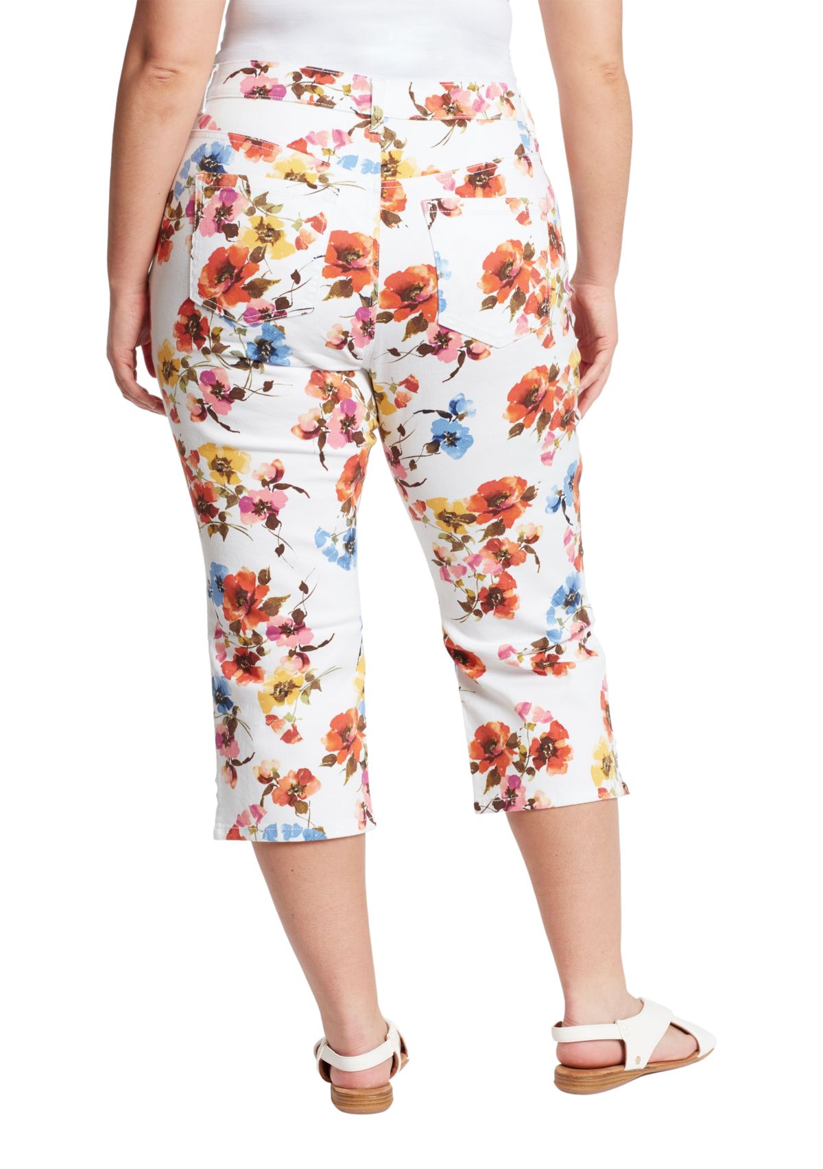 Plus Size Amanda Dream Garden Capris 