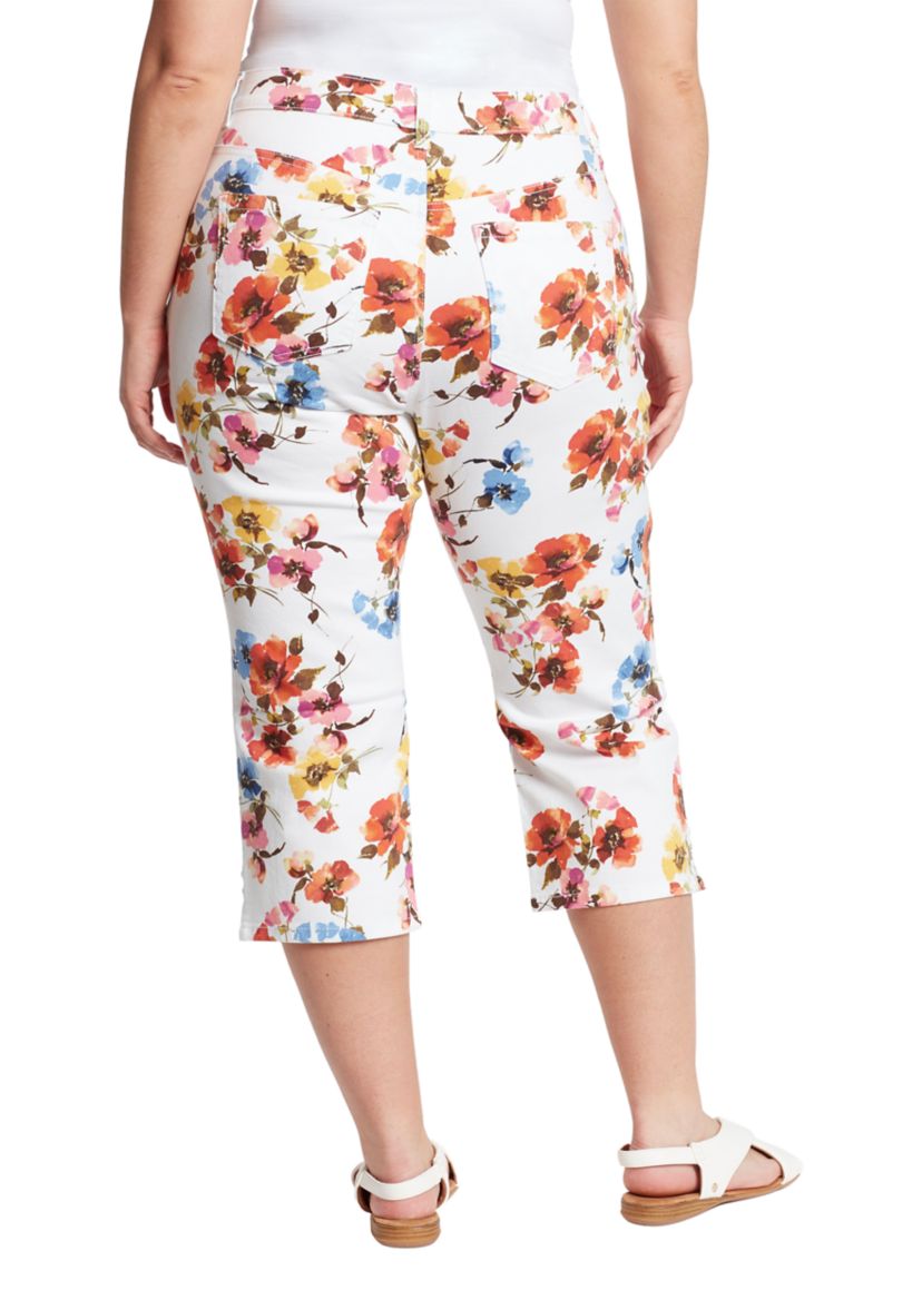 Plus Size Amanda Dream Garden Capris 