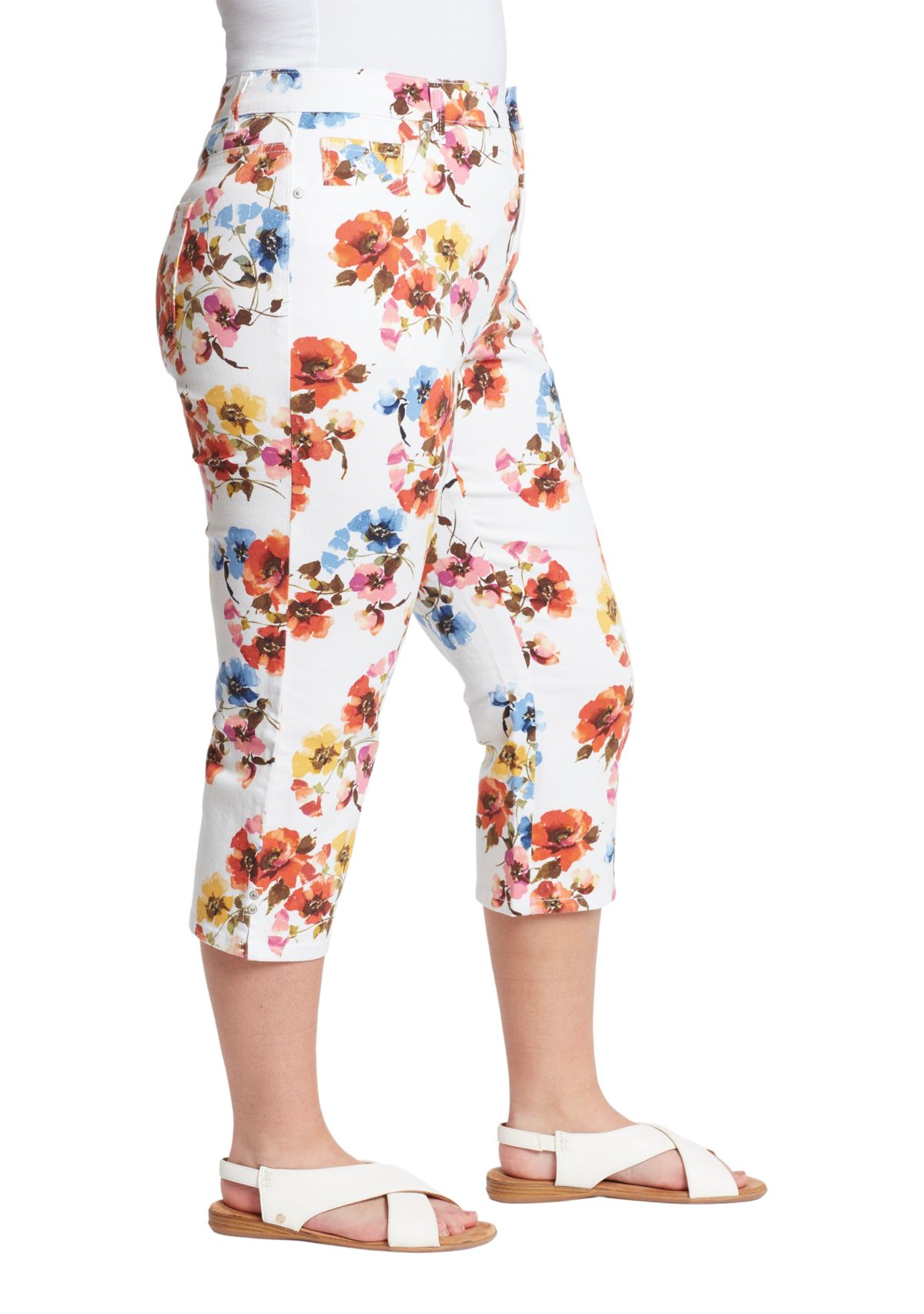 Plus Size Amanda Dream Garden Capris 