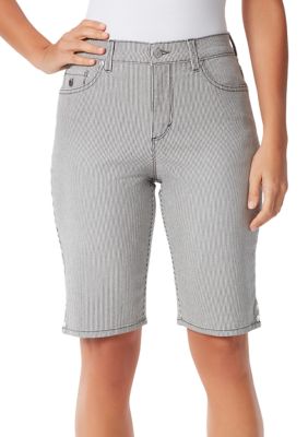 Gloria Vanderbilt Women's Railroad Stripe Bermuda Shorts | belk