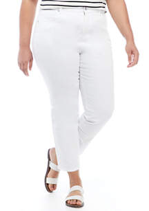 Gloria Vanderbilt Plus Size Amanda Color Wash Pants - Short | belk