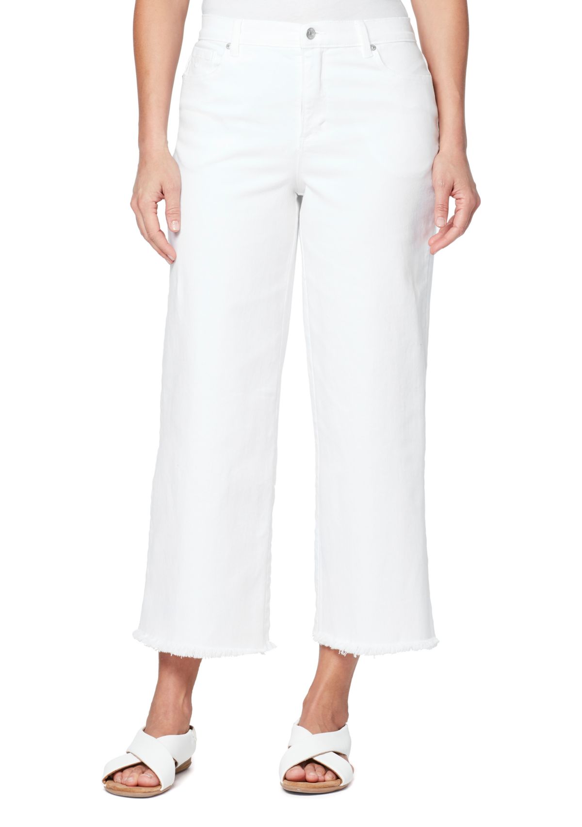 Womens Wide Leg Cropped Pants