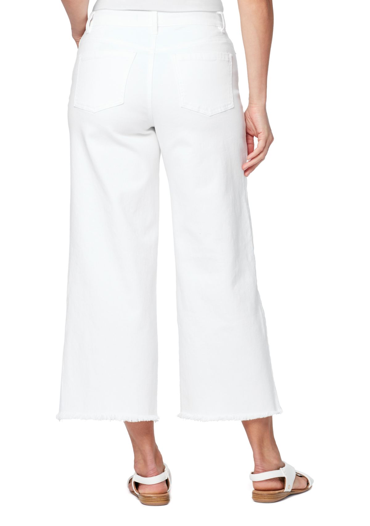 Womens Wide Leg Cropped Pants