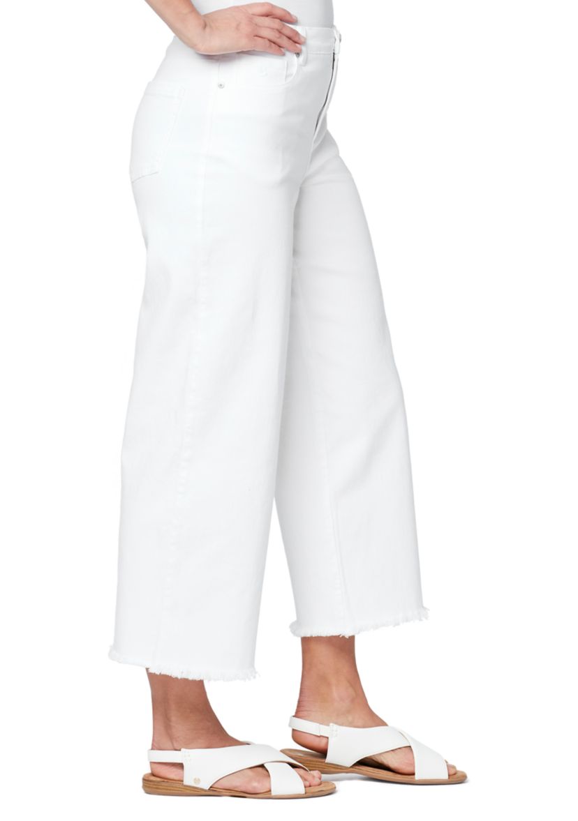 Womens Wide Leg Cropped Pants