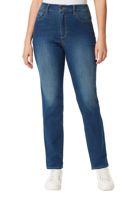 Gloria Vanderbilt Womens Amanda Slim Jeans With Floral