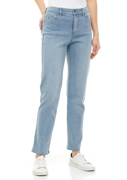 Gloria Vanderbilt Womens Amanda Straight Denim Jeans
