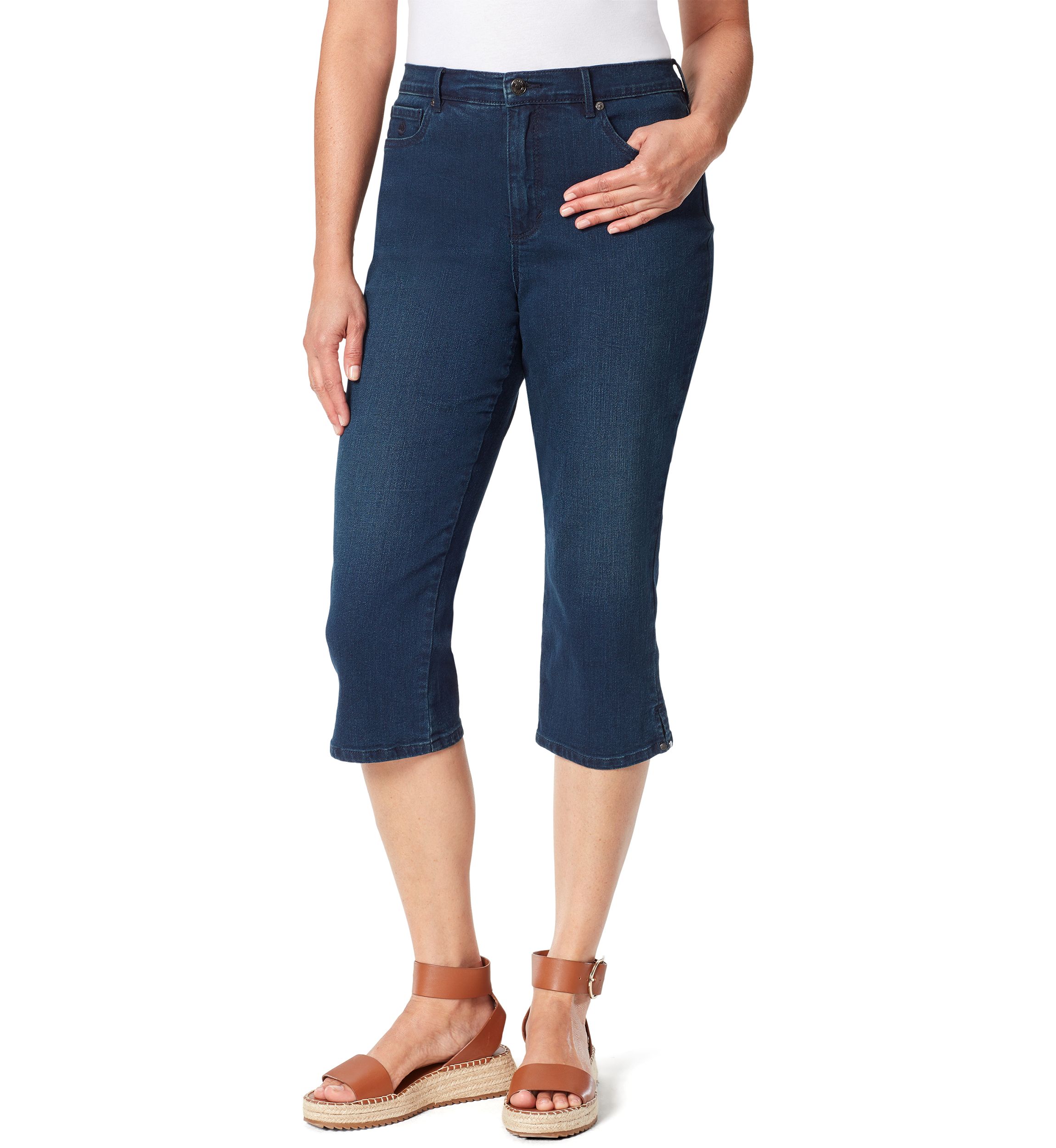 Petite Cropped Denim Capris 