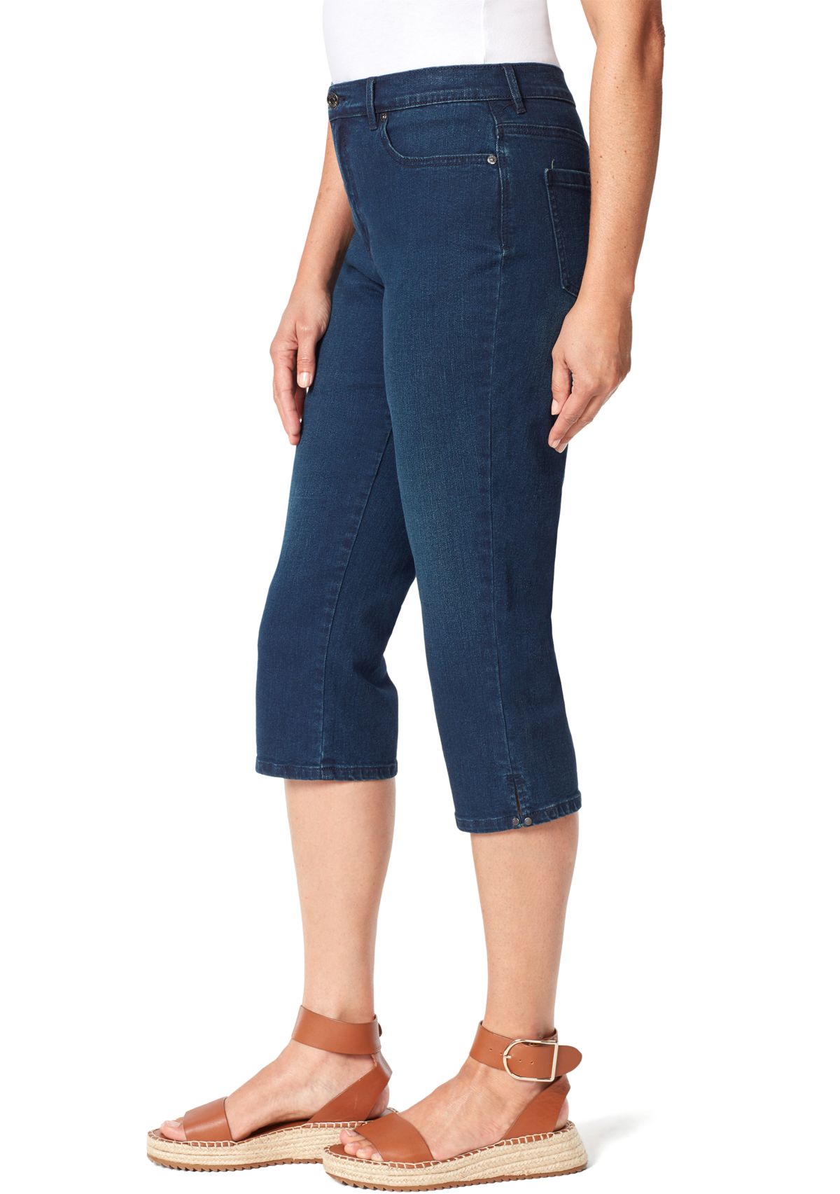 Petite Cropped Denim Capris 