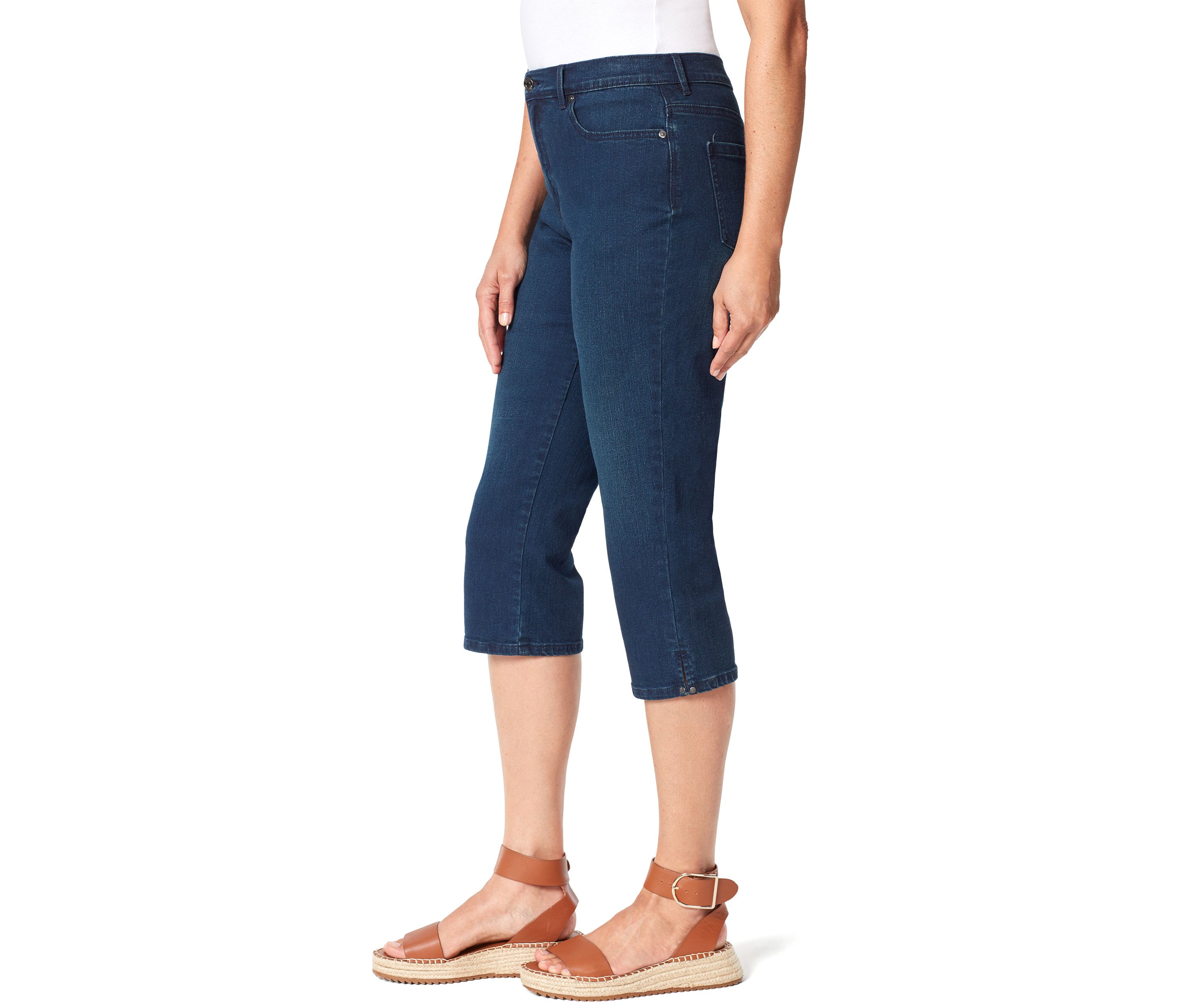 Petite Cropped Denim Capris 