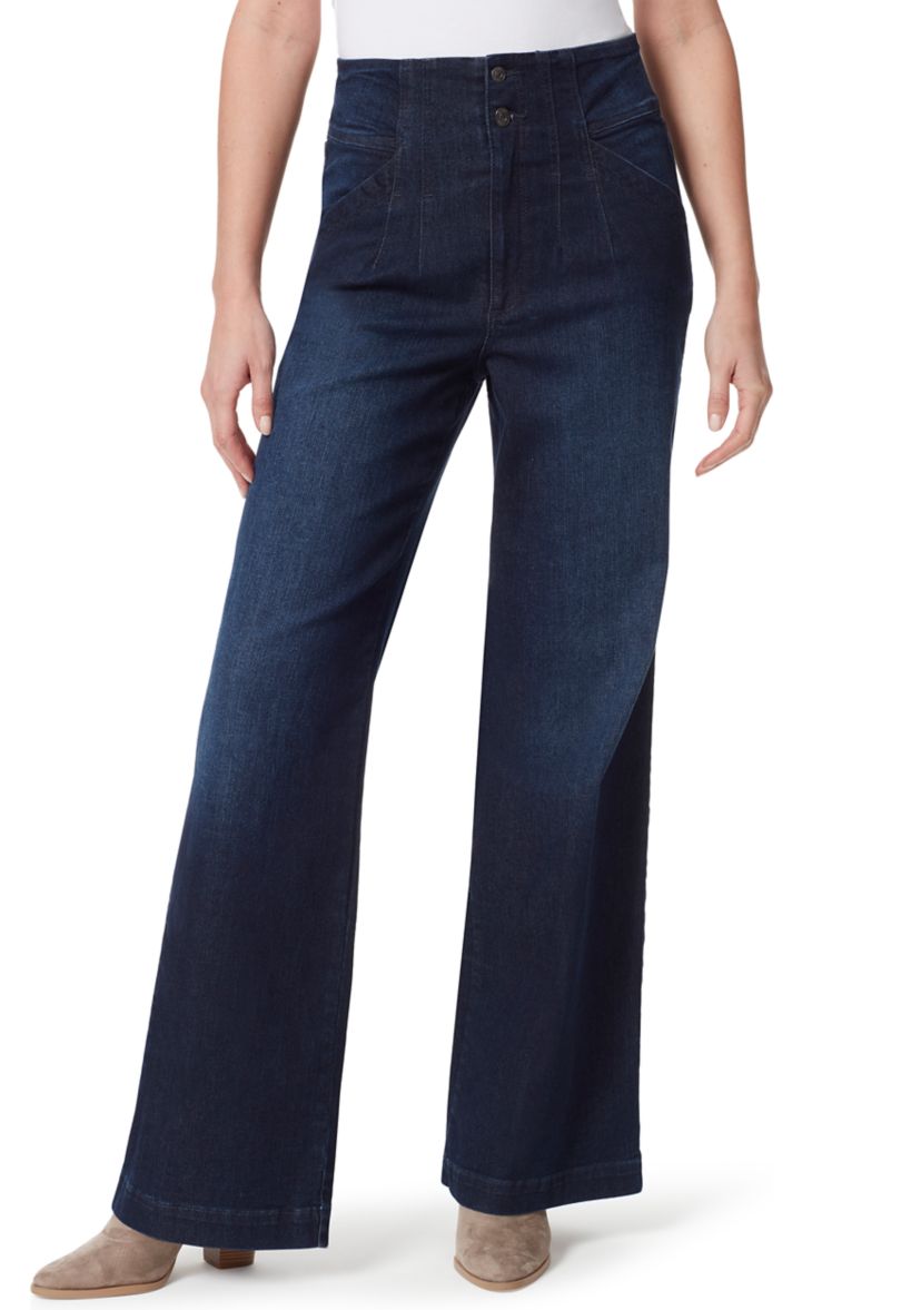Womens High Rise Wide Leg Jeans