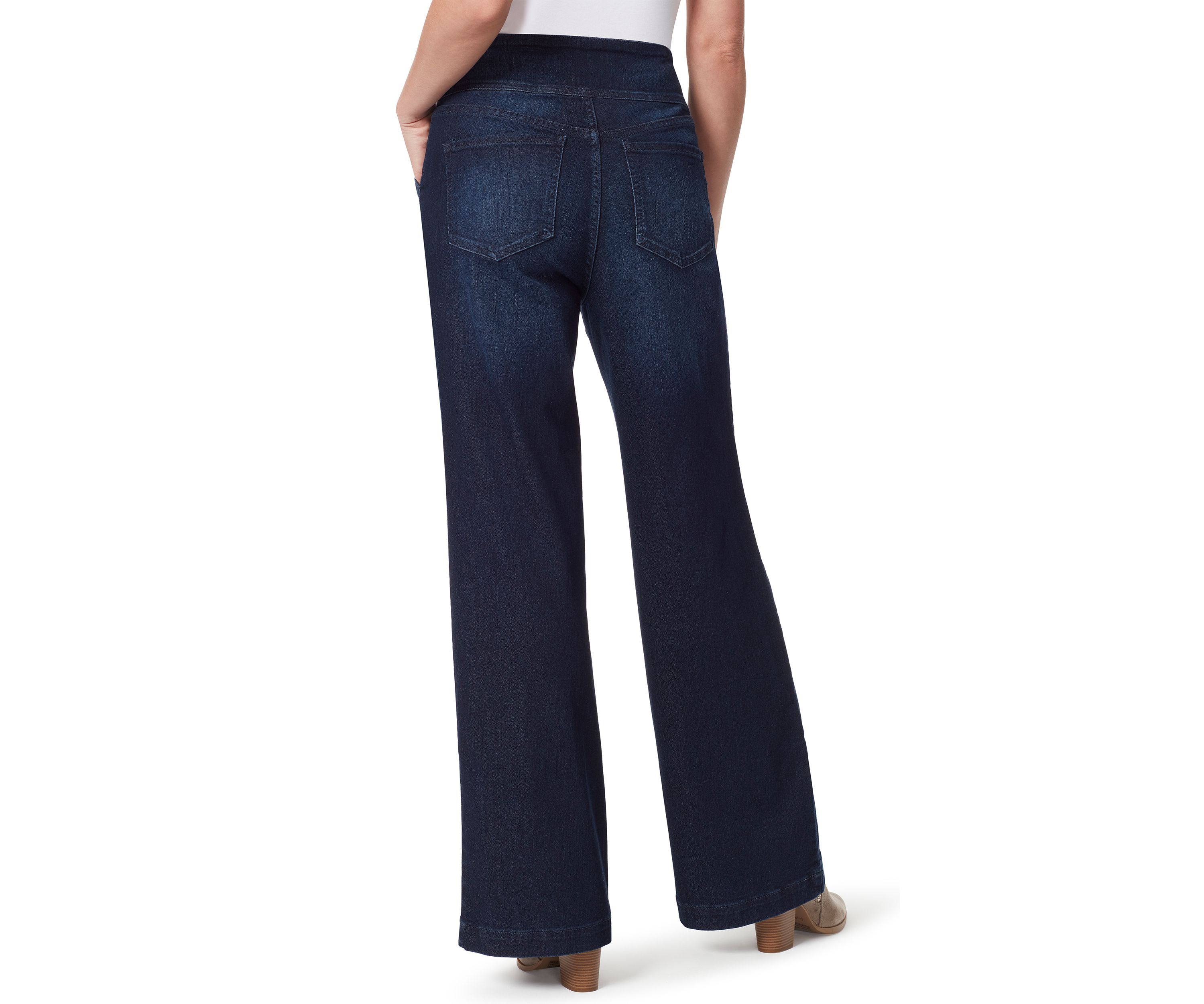 Womens High Rise Wide Leg Jeans