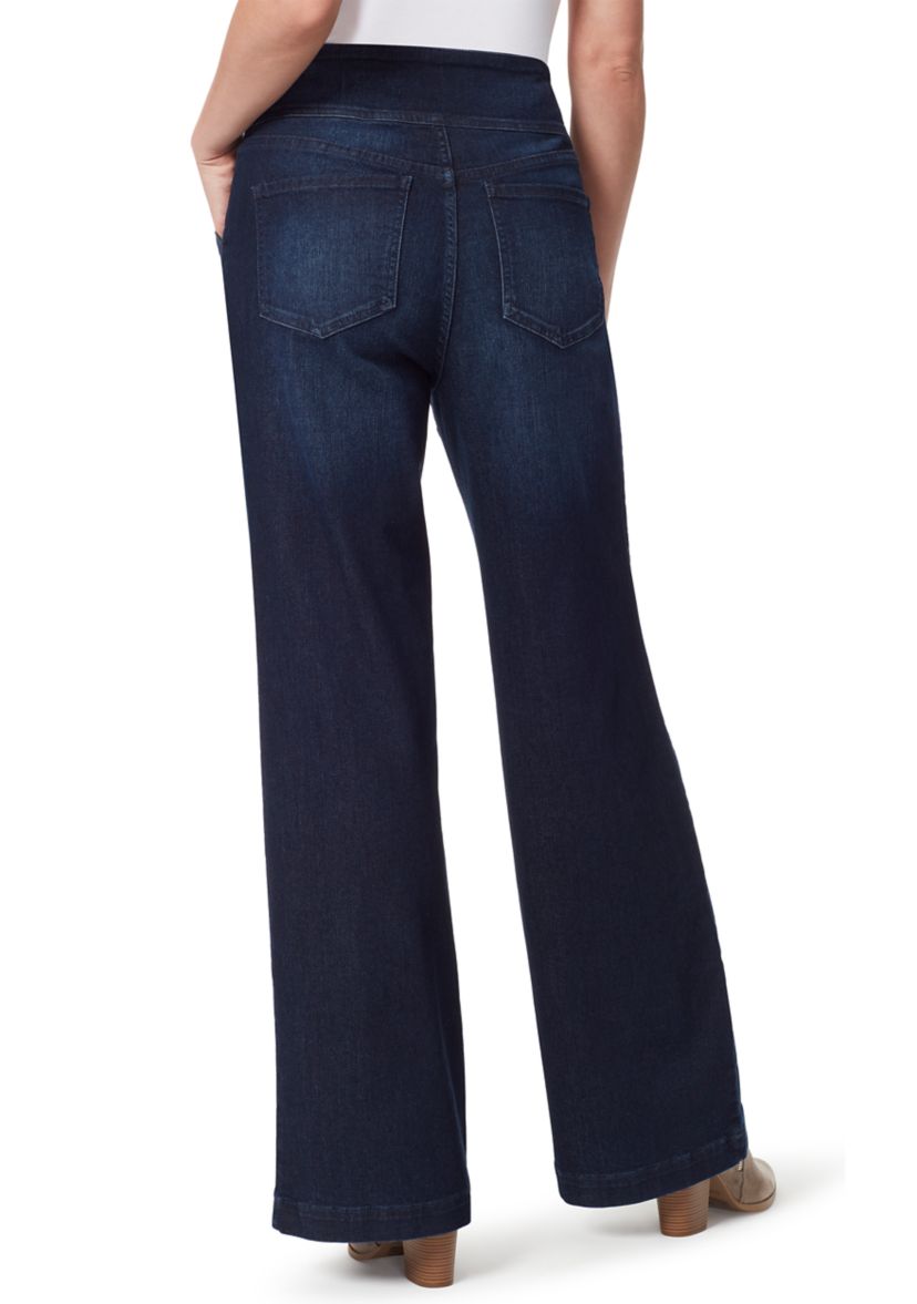 Womens High Rise Wide Leg Jeans