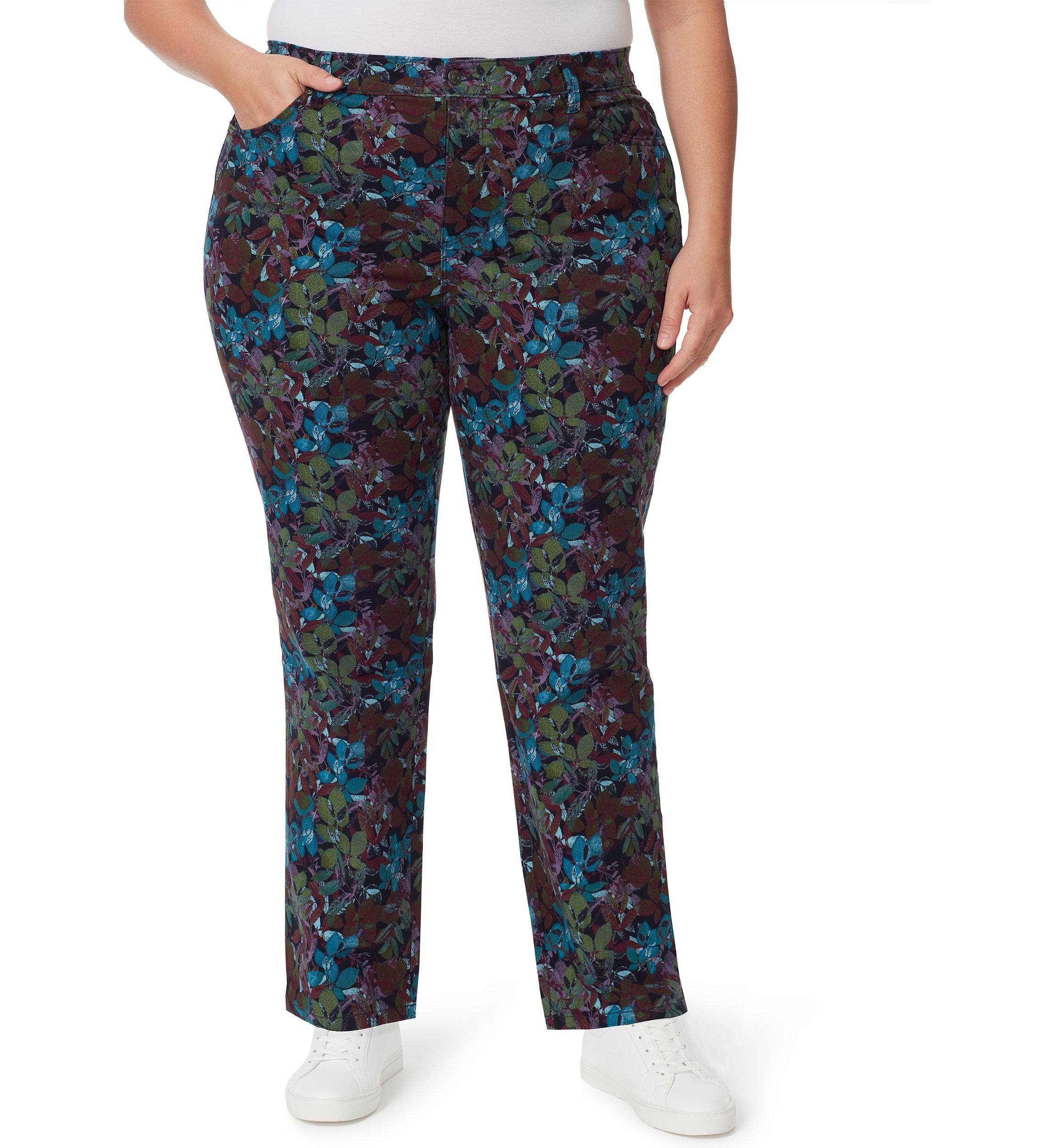 Plus Size Amanda Classic Autumn Print Jeans