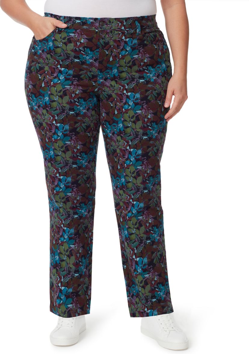 Plus Size Amanda Classic Autumn Print Jeans