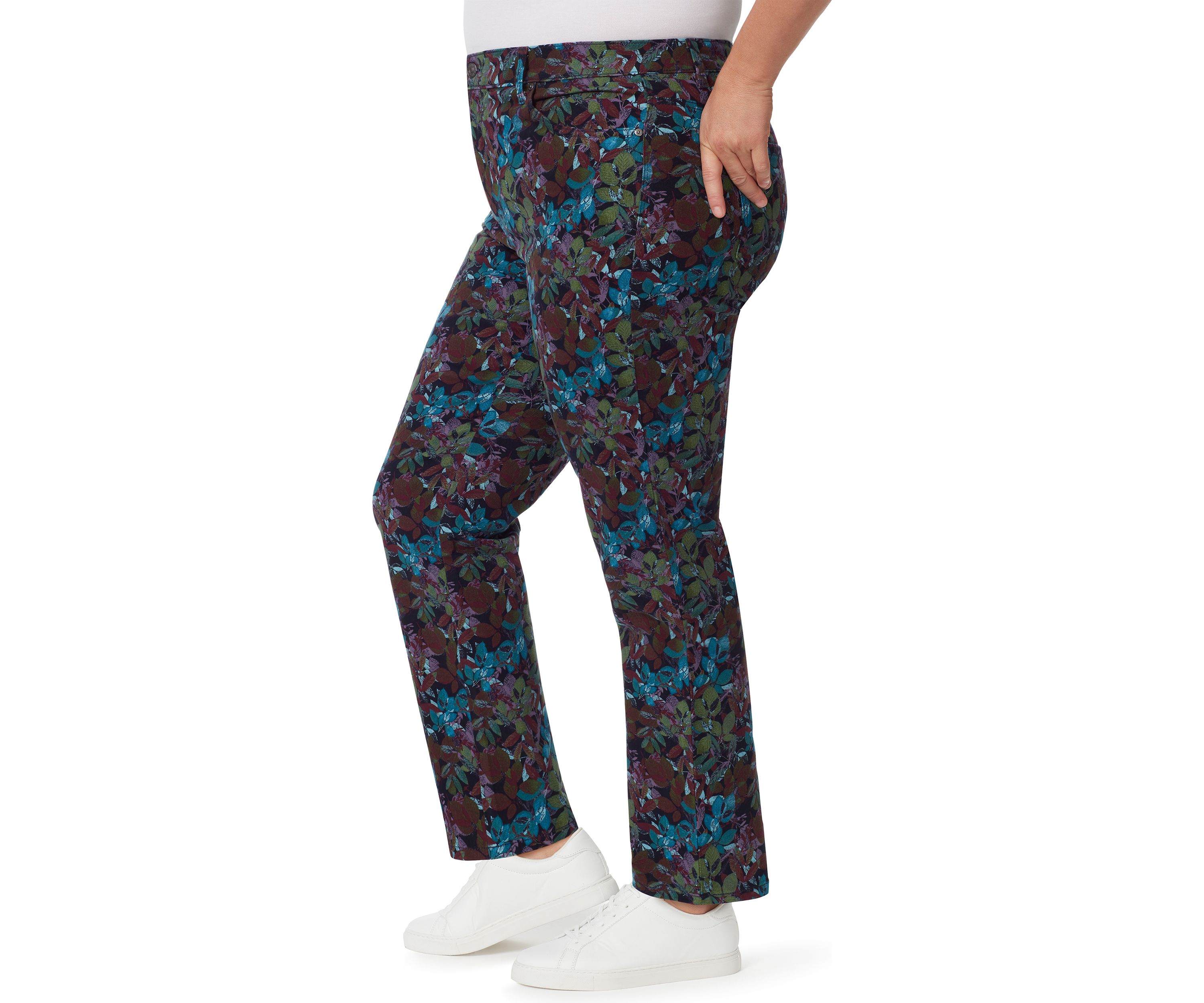 Plus Size Amanda Classic Autumn Print Jeans