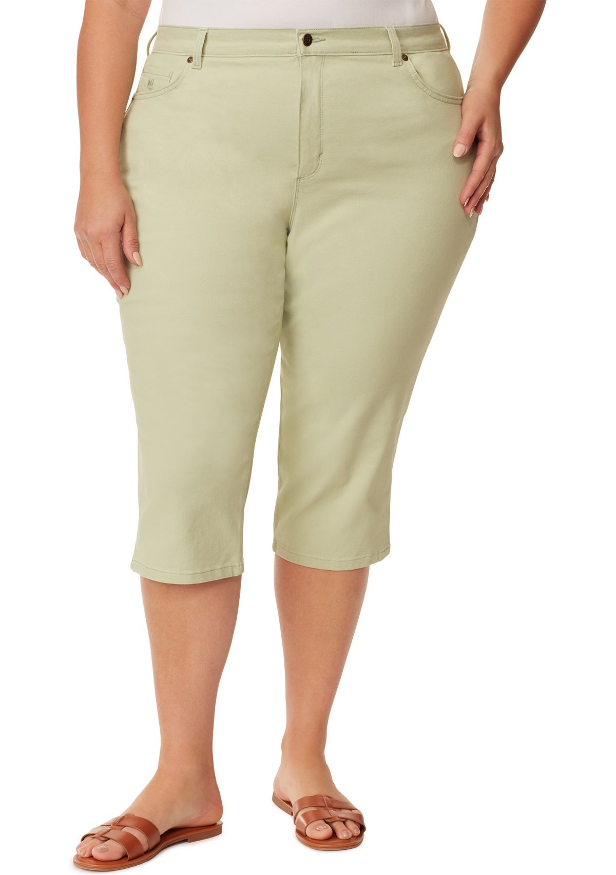 Plus Size Amanda Color Capri Pants