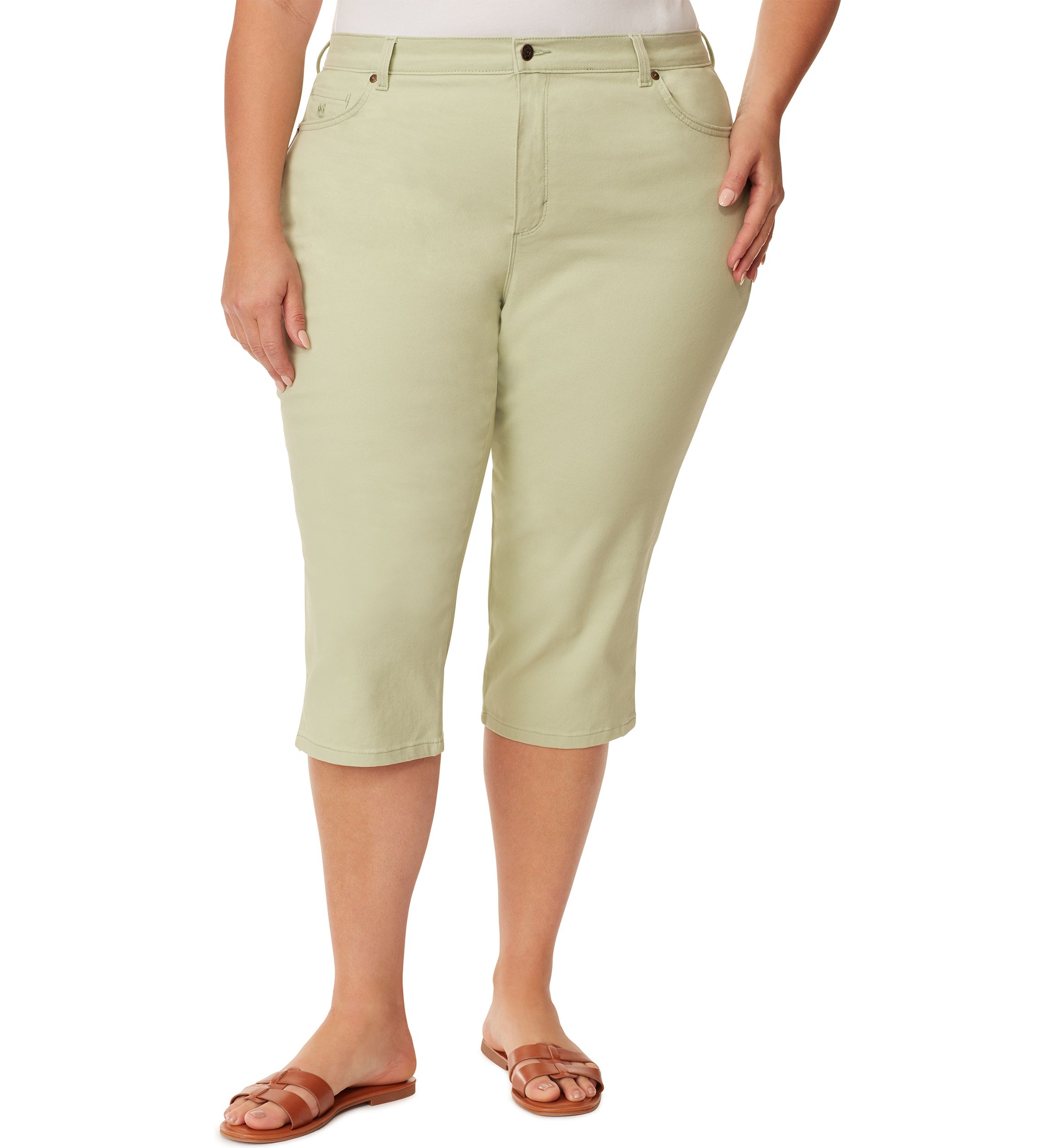 Plus Size Amanda Color Capri Pants