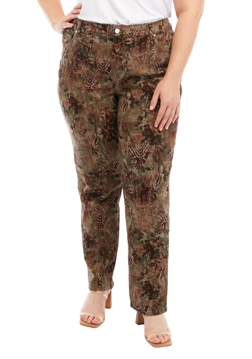 Plus Size Amanda Classic Printed Jeans