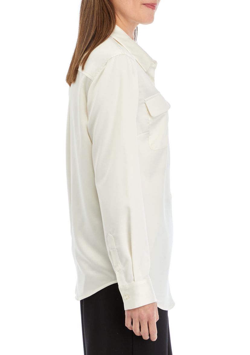 Womens Devyn Woven Bleached Linen Top