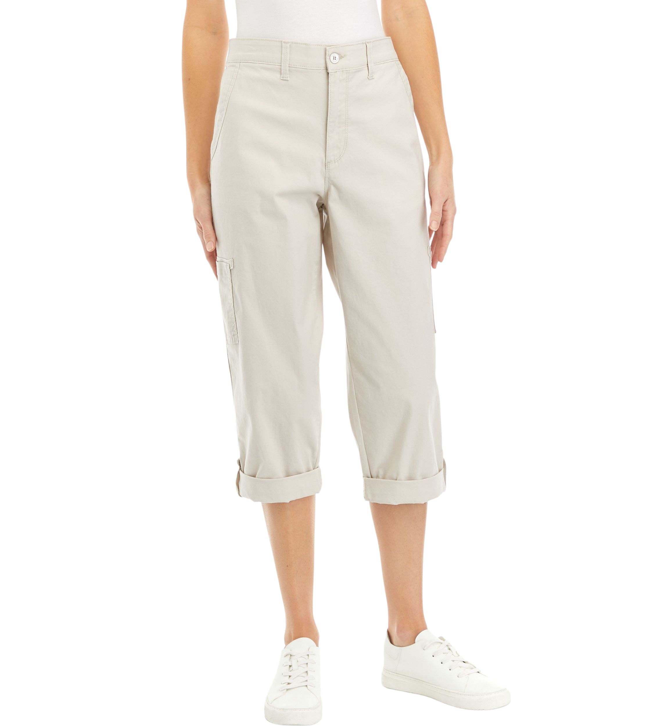 Womens Cargo Capri Pants