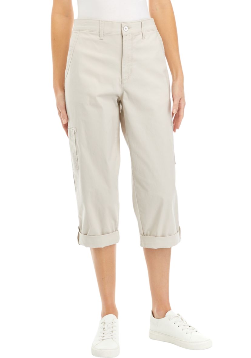 Womens Cargo Capri Pants