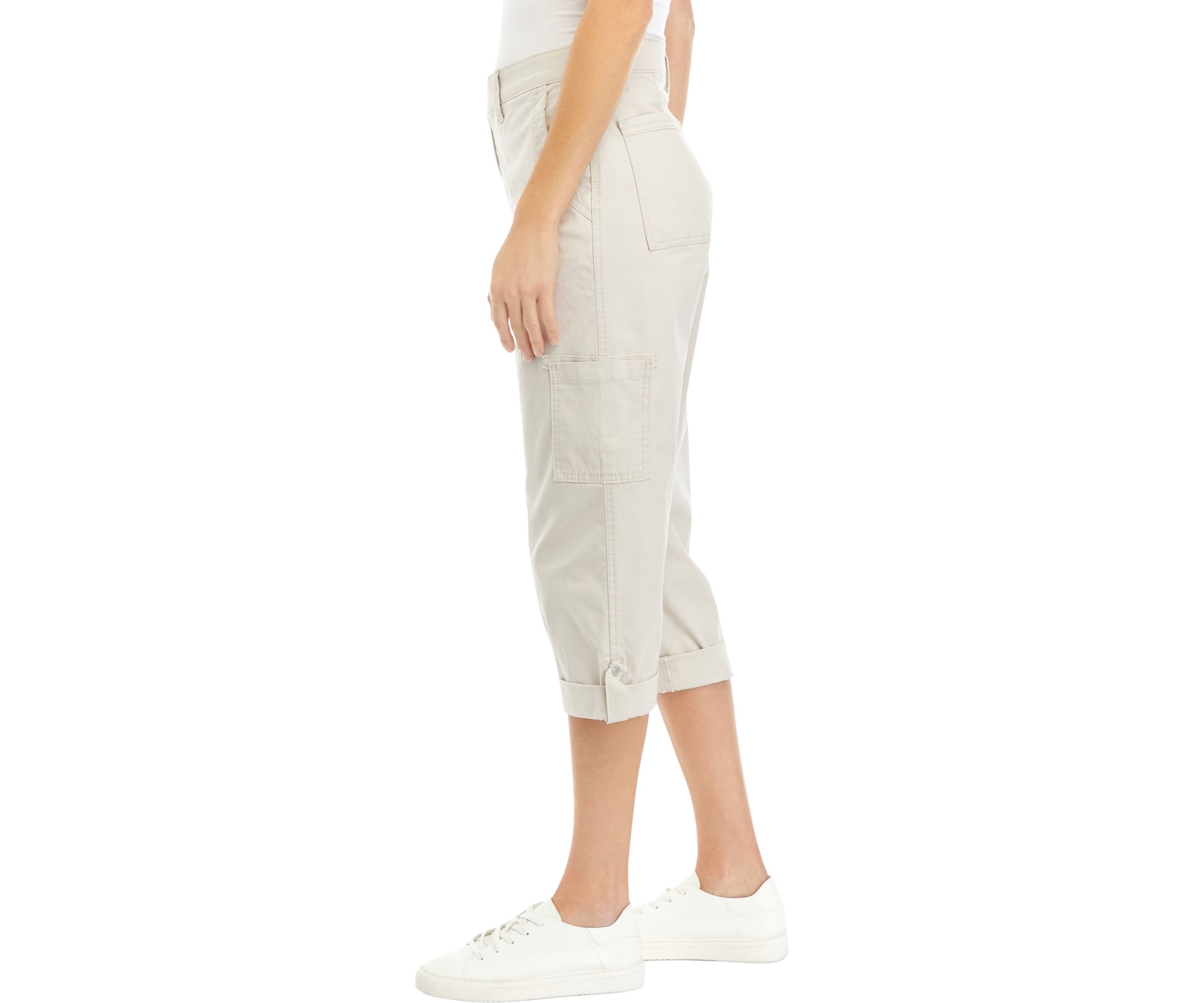 Womens Cargo Capri Pants