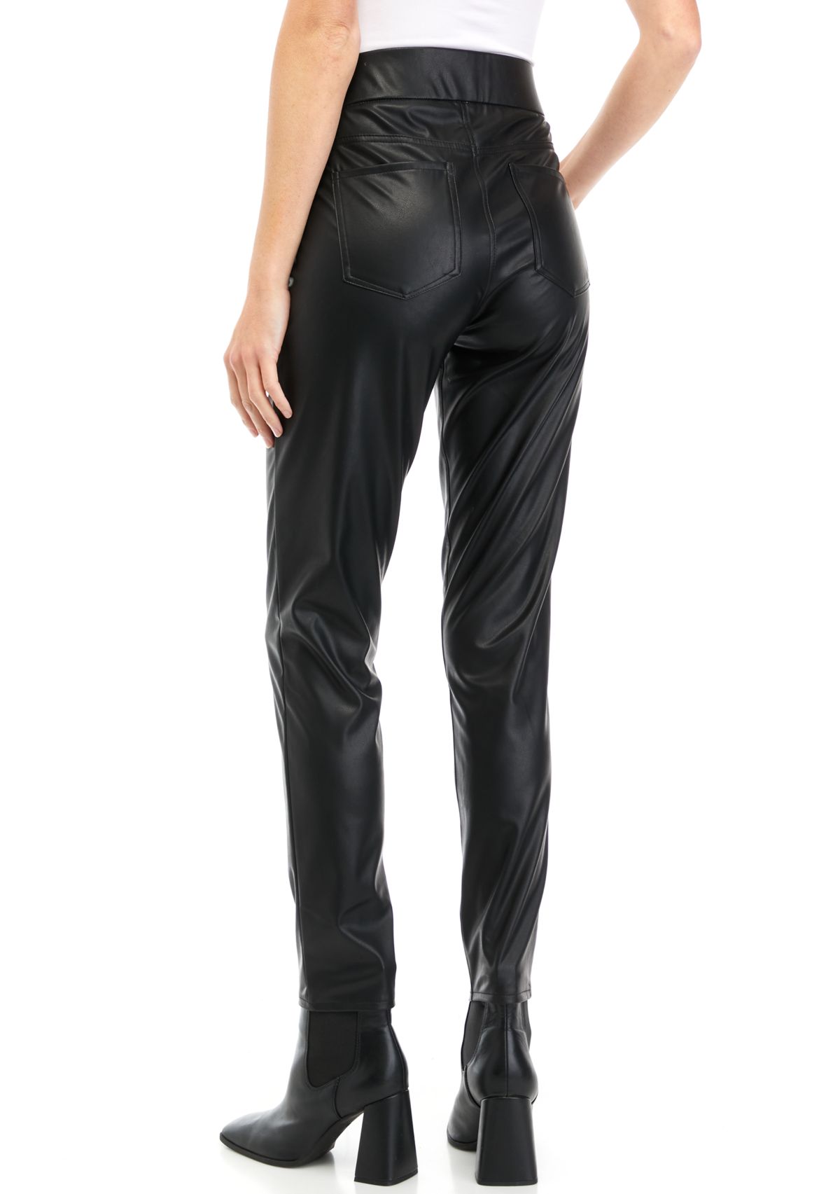 Womens Avery Slim Faux Leather Pants