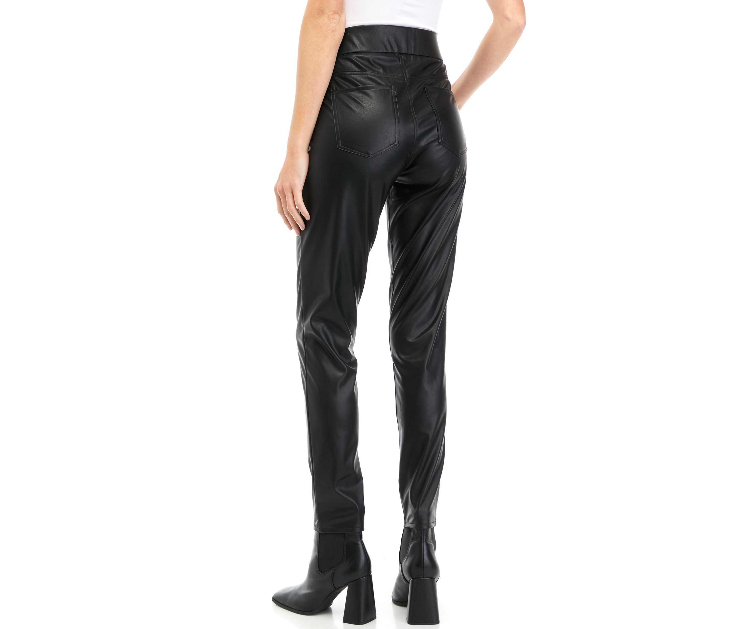 Womens Avery Slim Faux Leather Pants