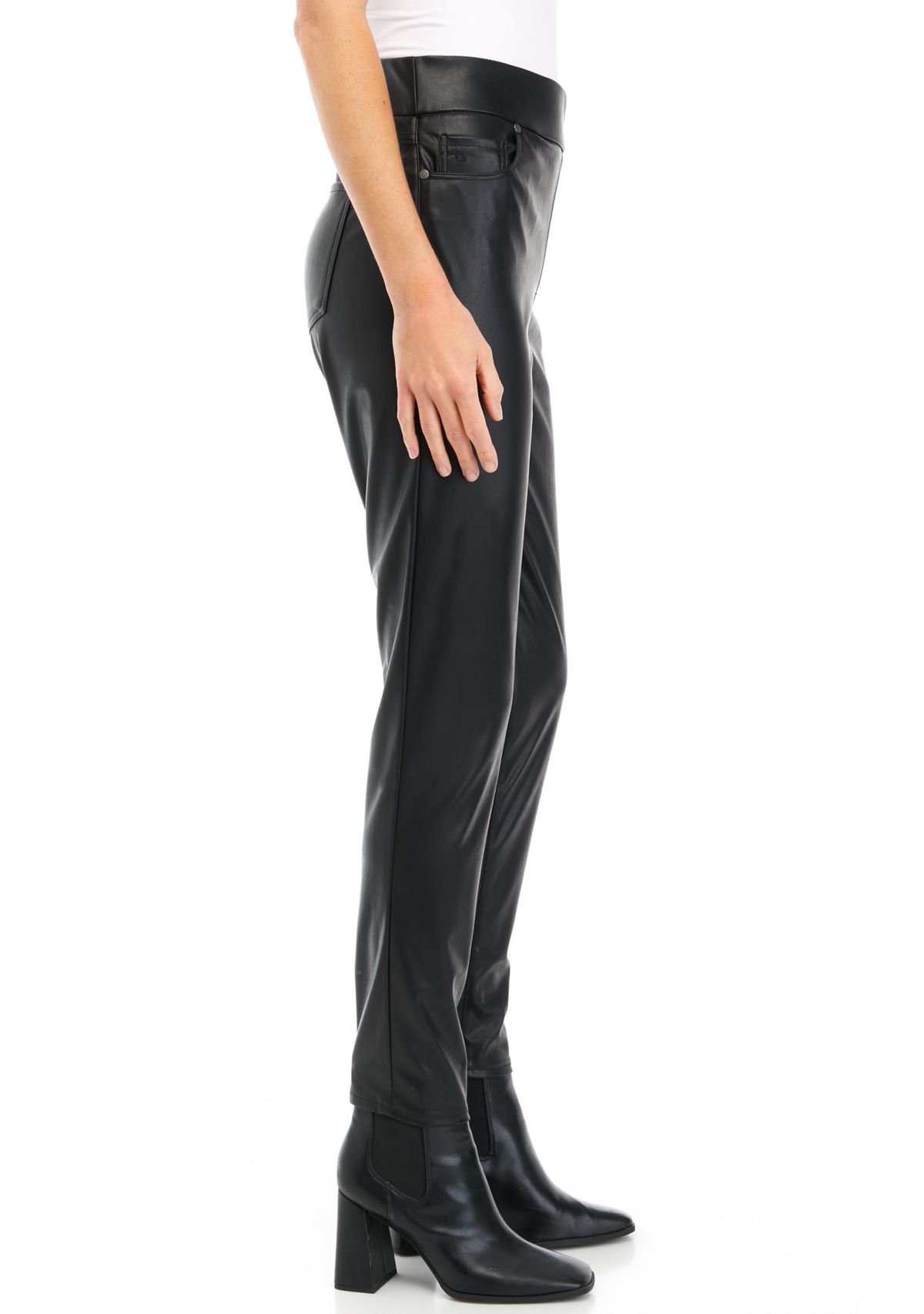 Womens Avery Slim Faux Leather Pants
