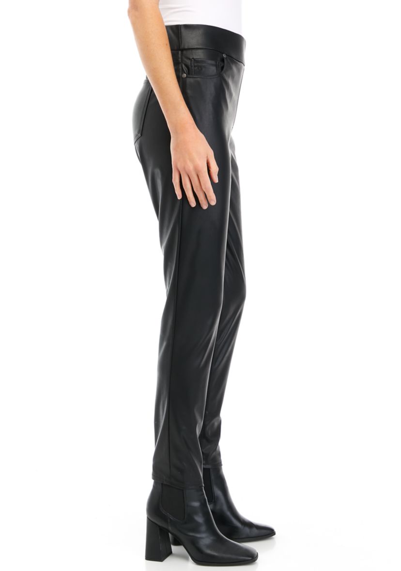 Womens Avery Slim Faux Leather Pants