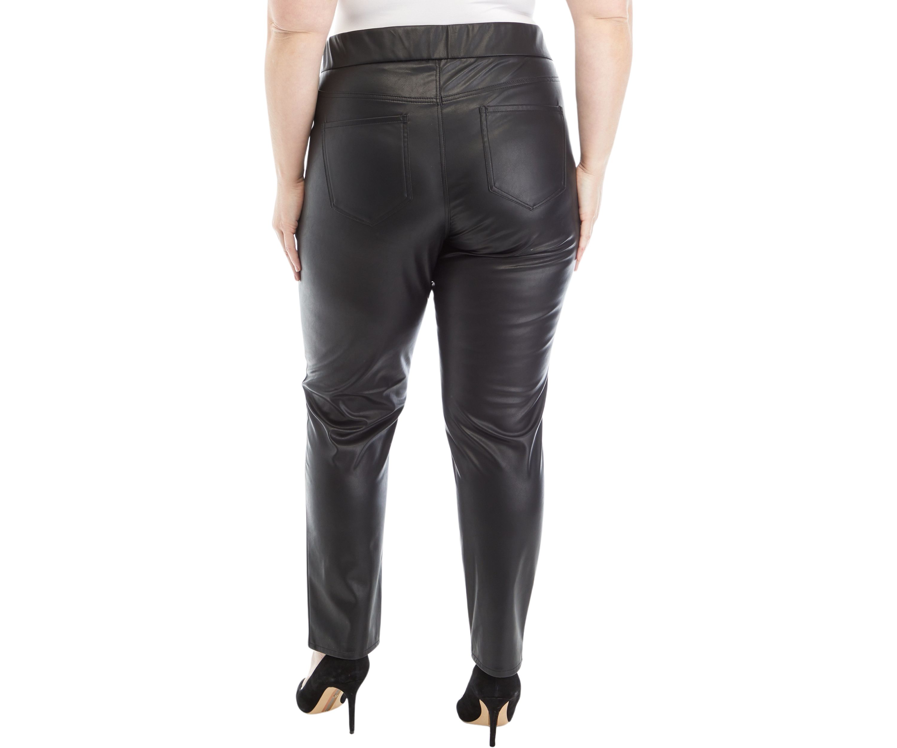 Plus Size Avery Slim Faux Leather Pants