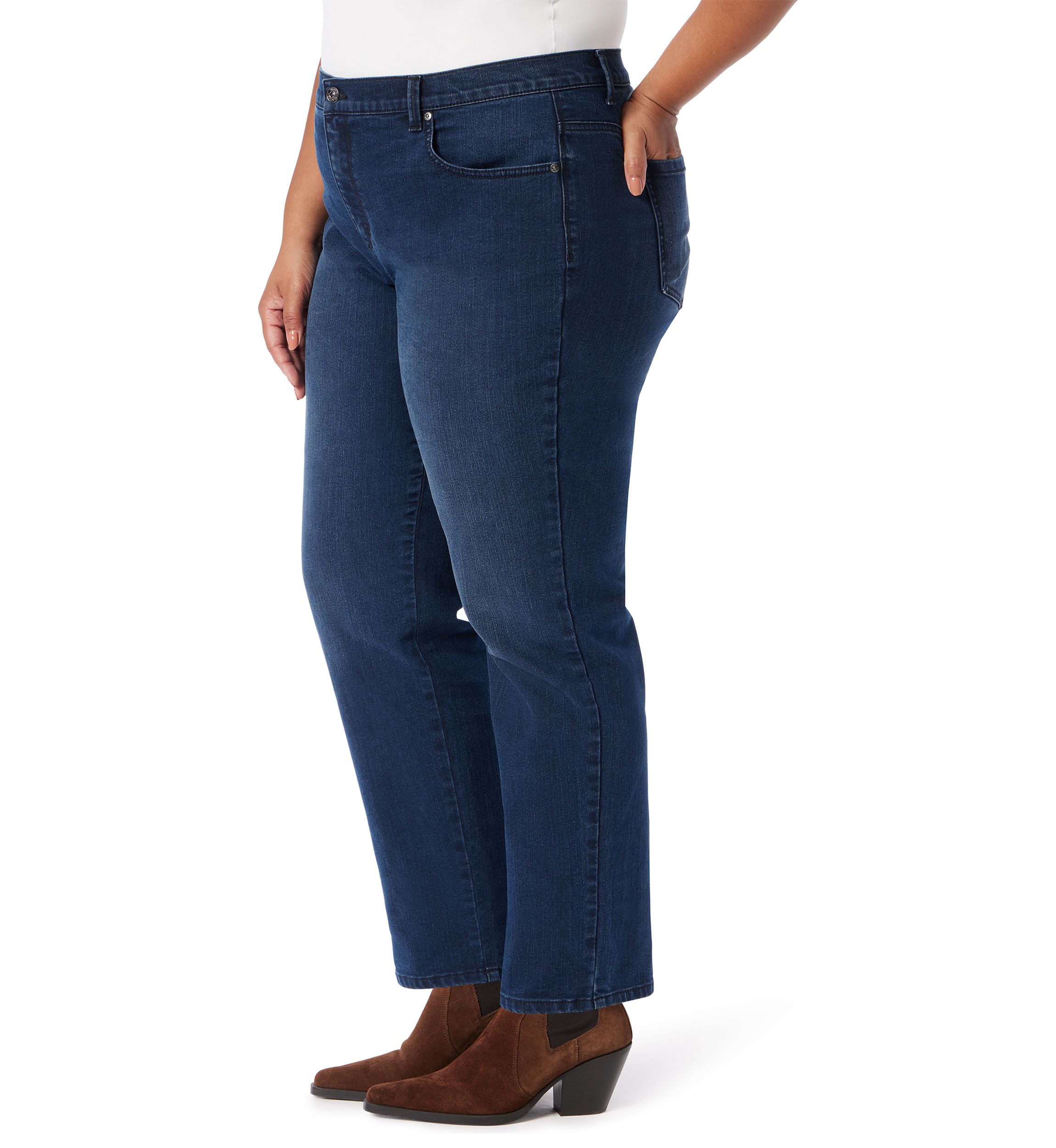 Plus Size Amanda Classic Straight Leg Short Jeans
