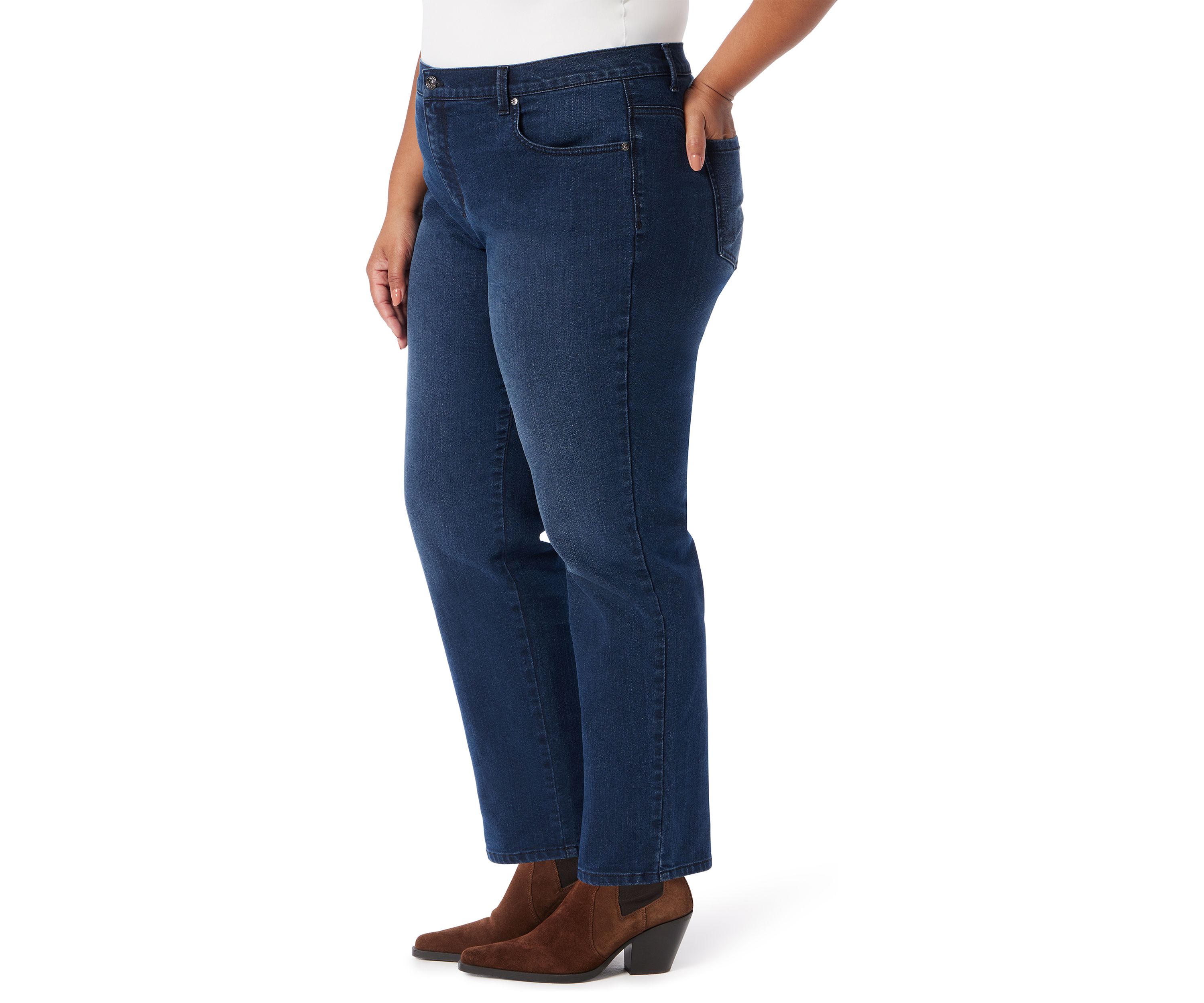 Plus Size Amanda Classic Straight Leg Short Jeans