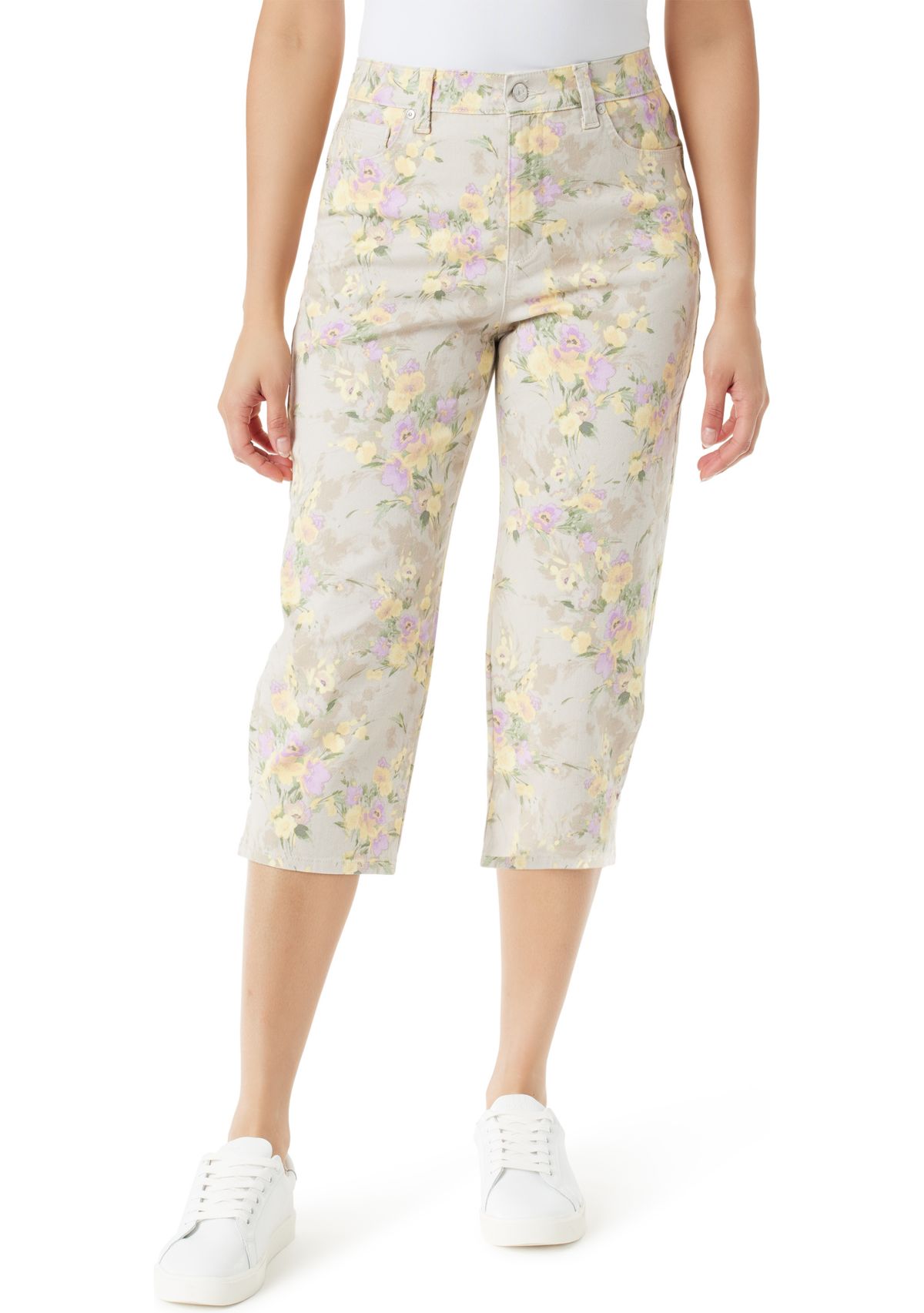 Petite Amanda Capri Pants with Slit