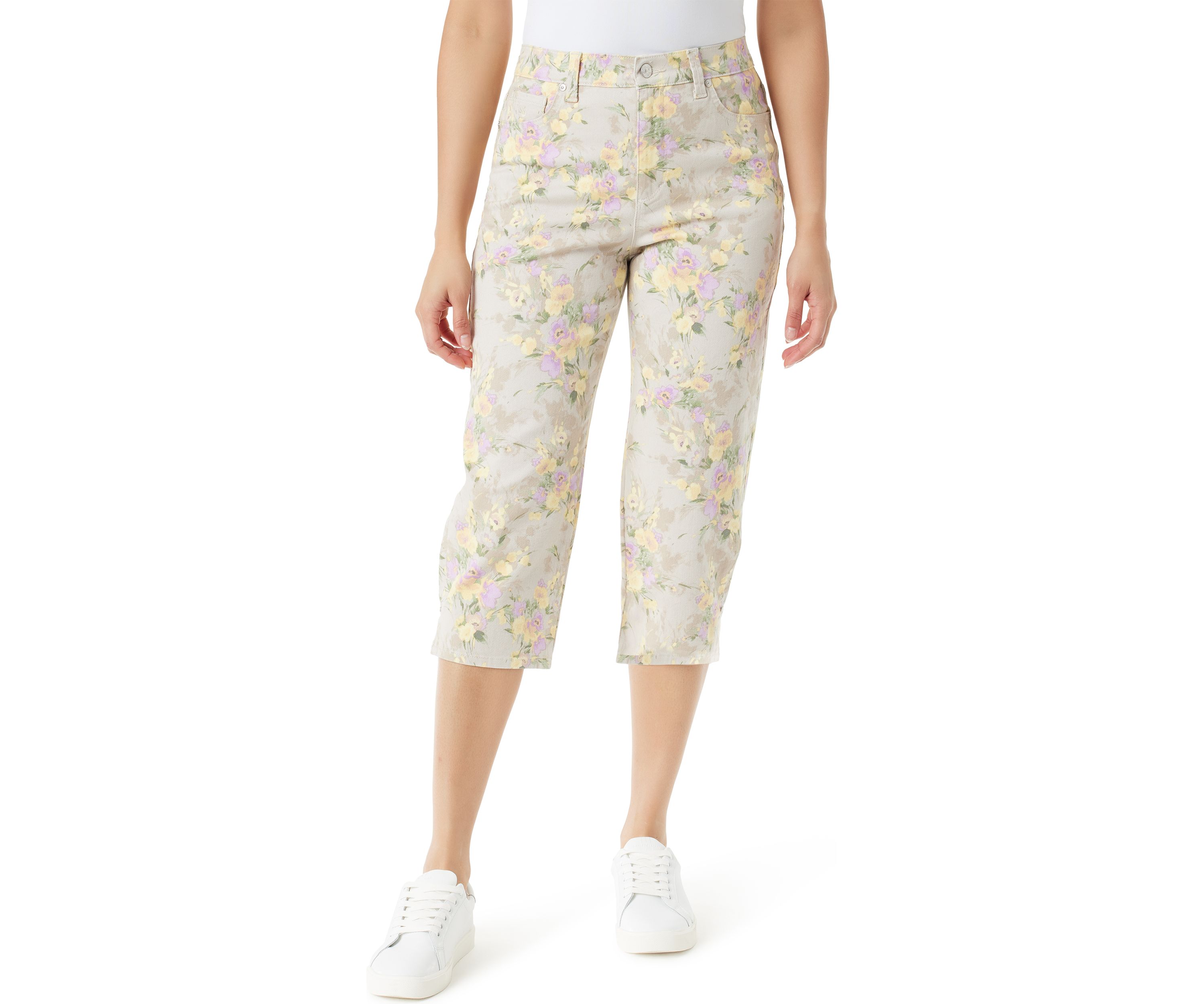 Petite Amanda Capri Pants with Slit