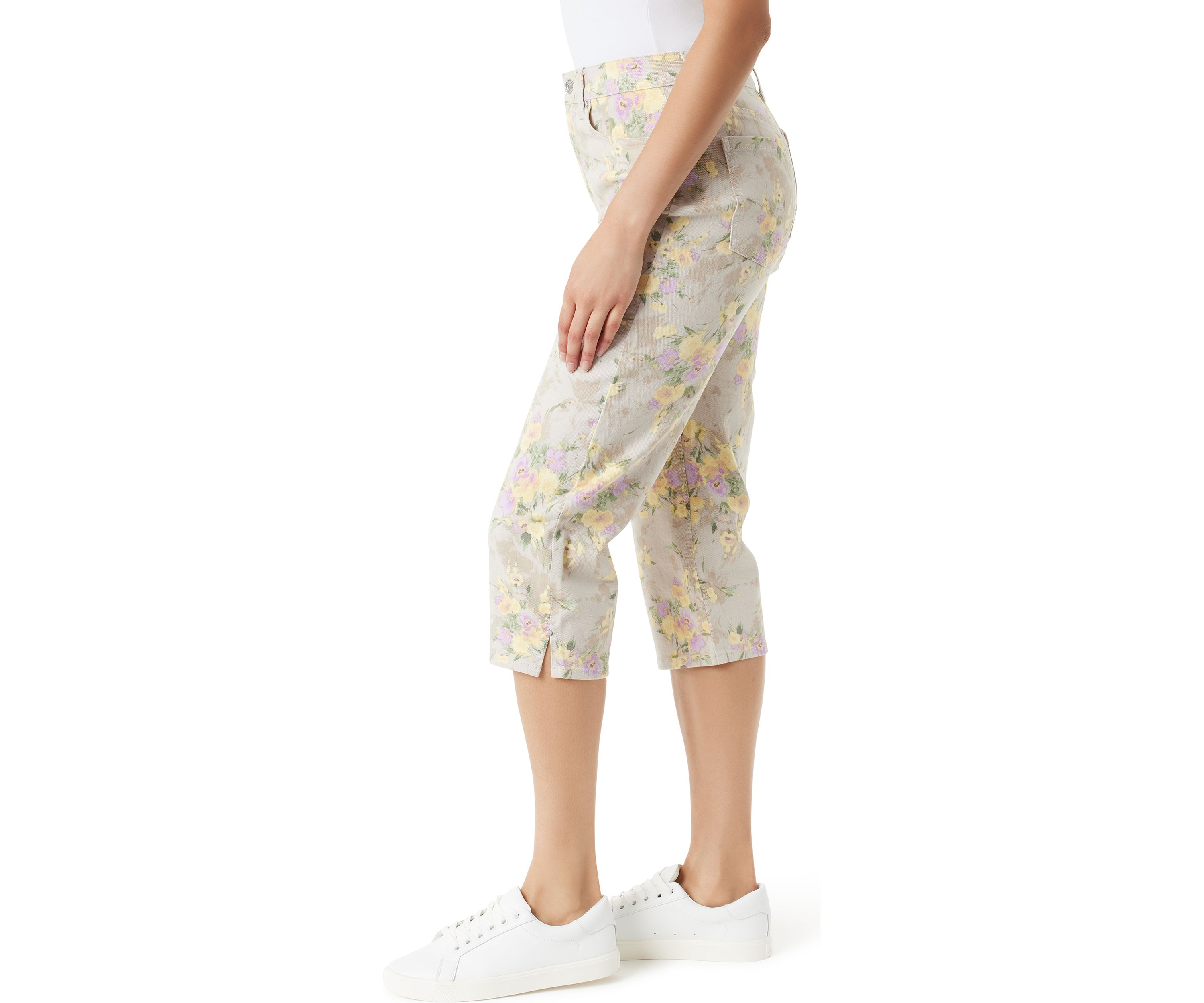 Petite Amanda Capri Pants with Slit