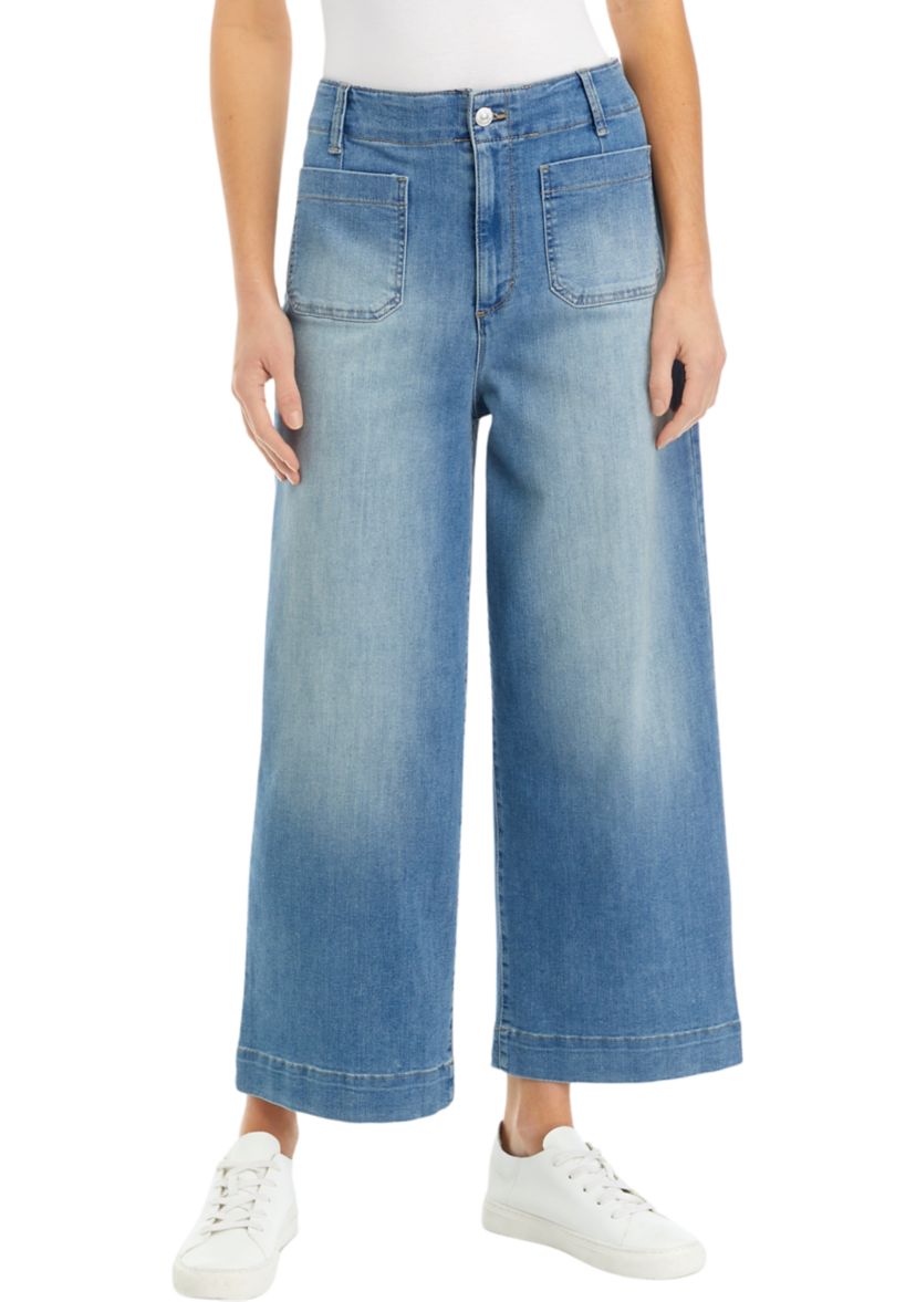 Womens Shape Effect Tummy Sculpt Wide Leg Pants