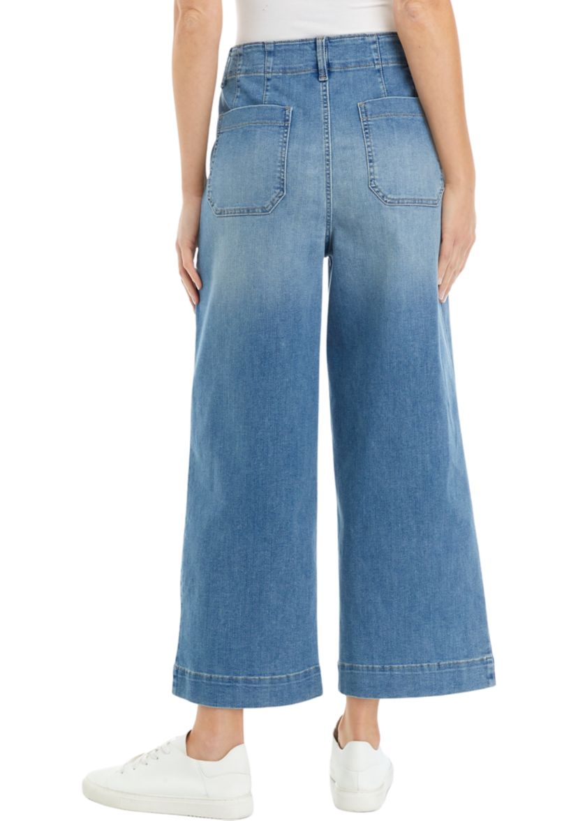Womens Shape Effect Tummy Sculpt Wide Leg Pants
