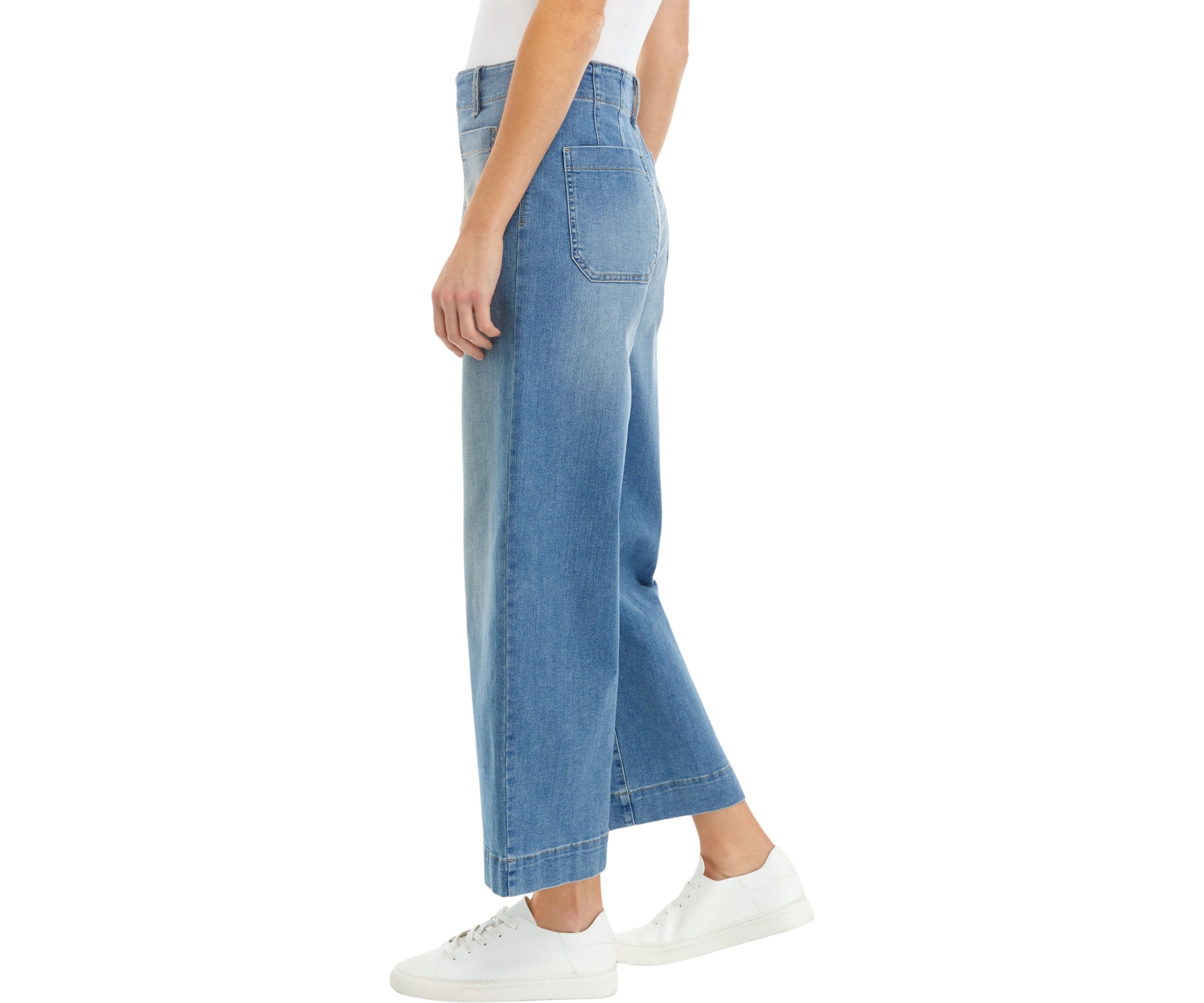 Womens Shape Effect Tummy Sculpt Wide Leg Pants