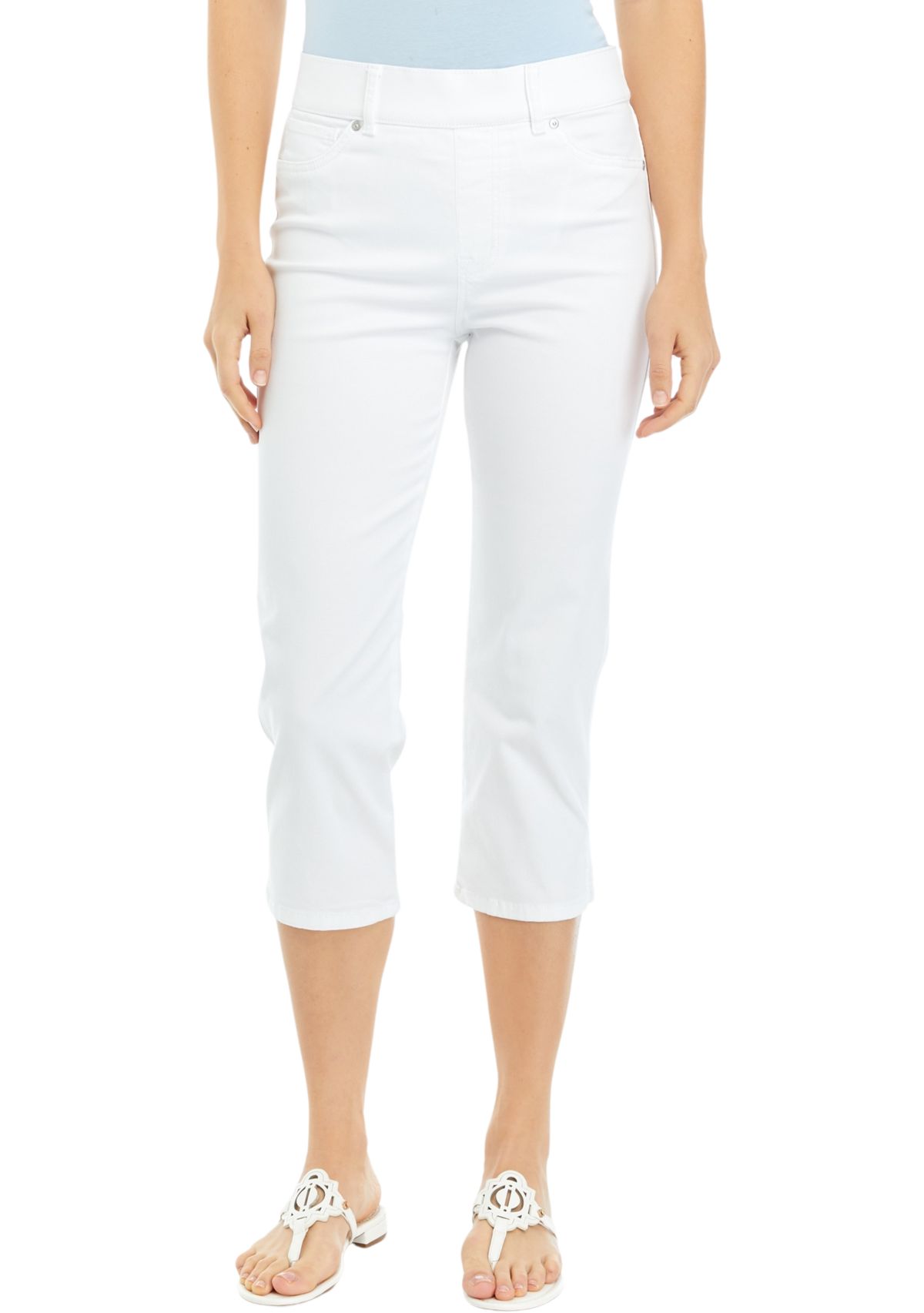 Womens Shape Effect Capri Pants with Slit