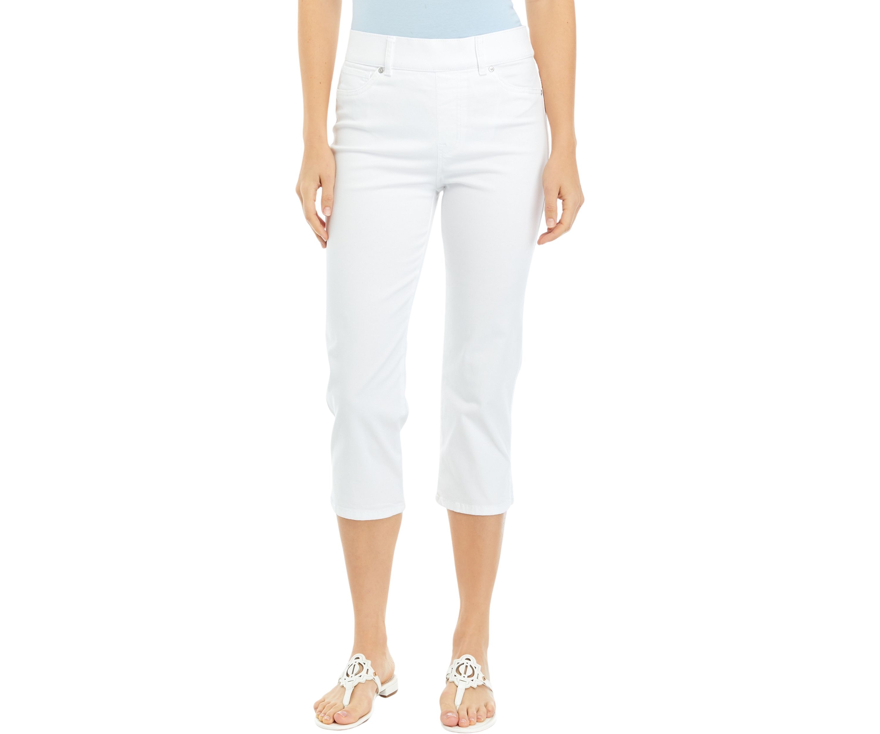 Womens Shape Effect Capri Pants with Slit