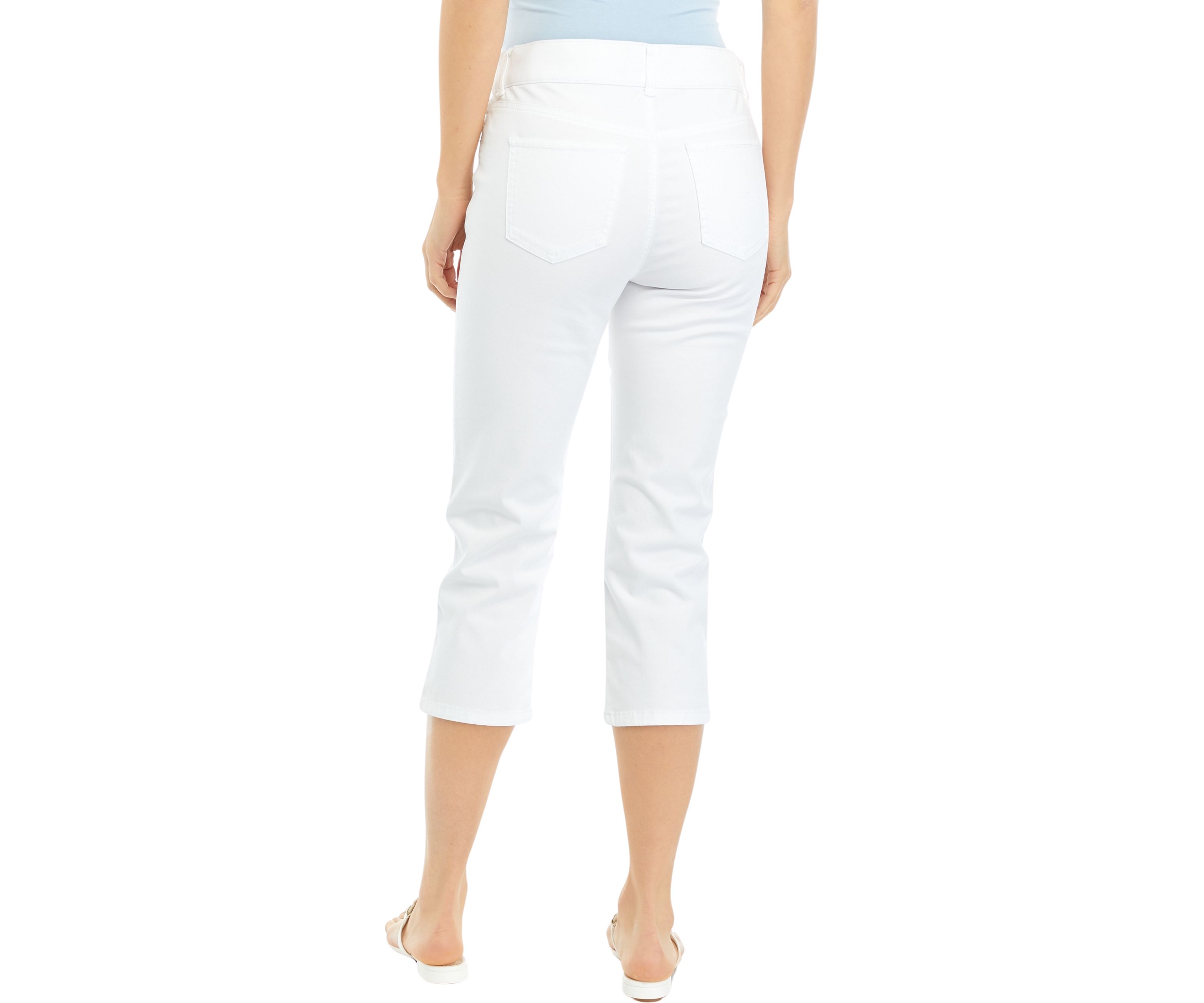 Womens Shape Effect Capri Pants with Slit