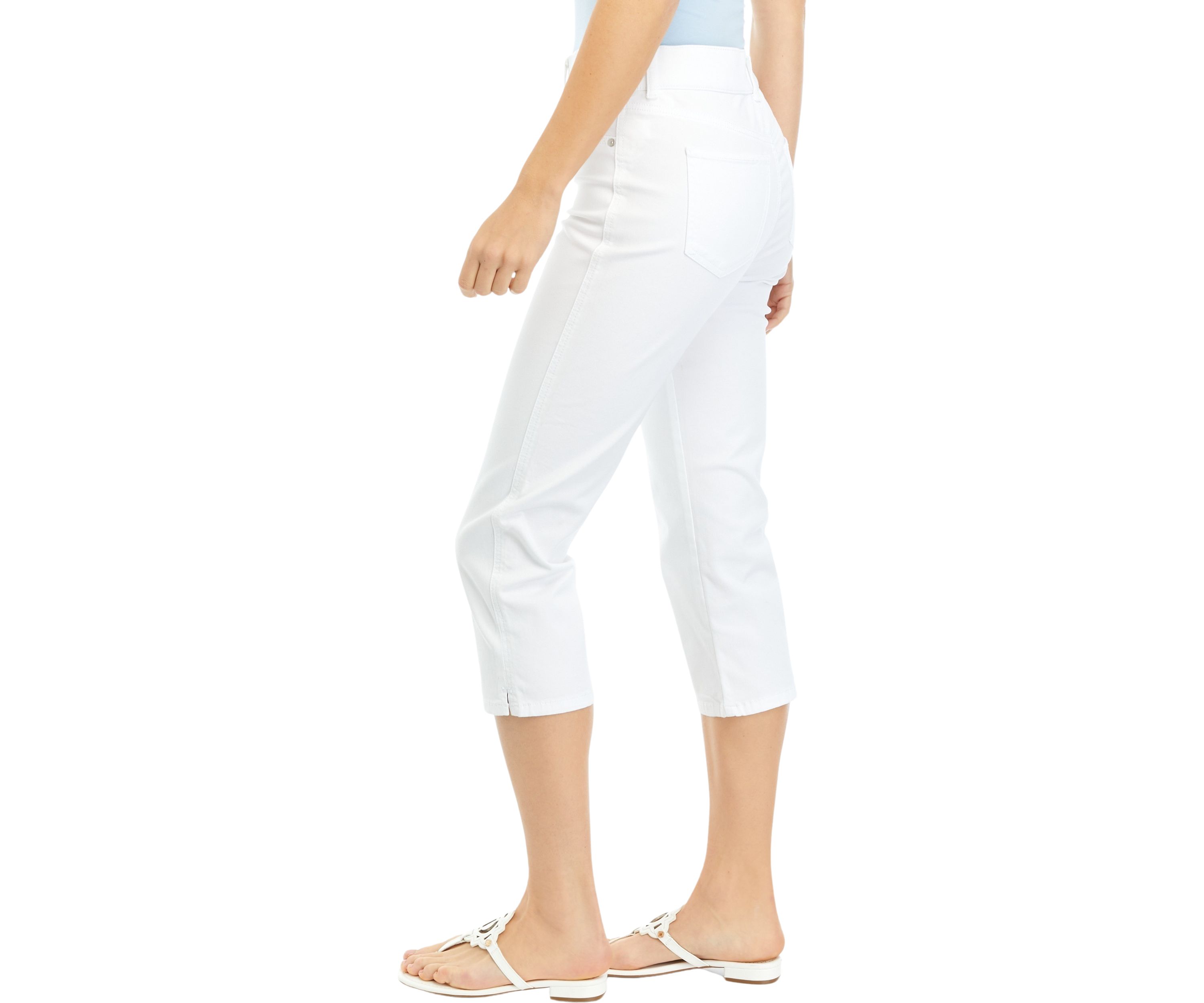 Womens Shape Effect Capri Pants with Slit