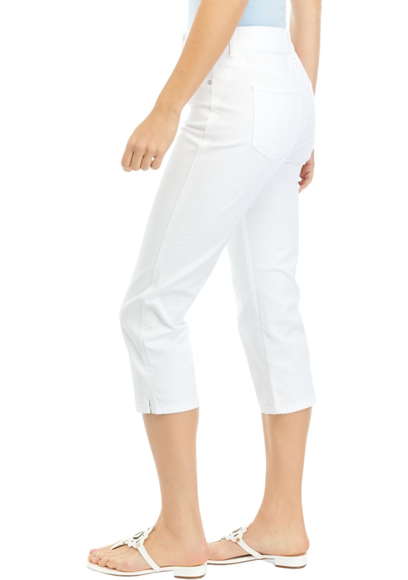 Womens Shape Effect Capri Pants with Slit