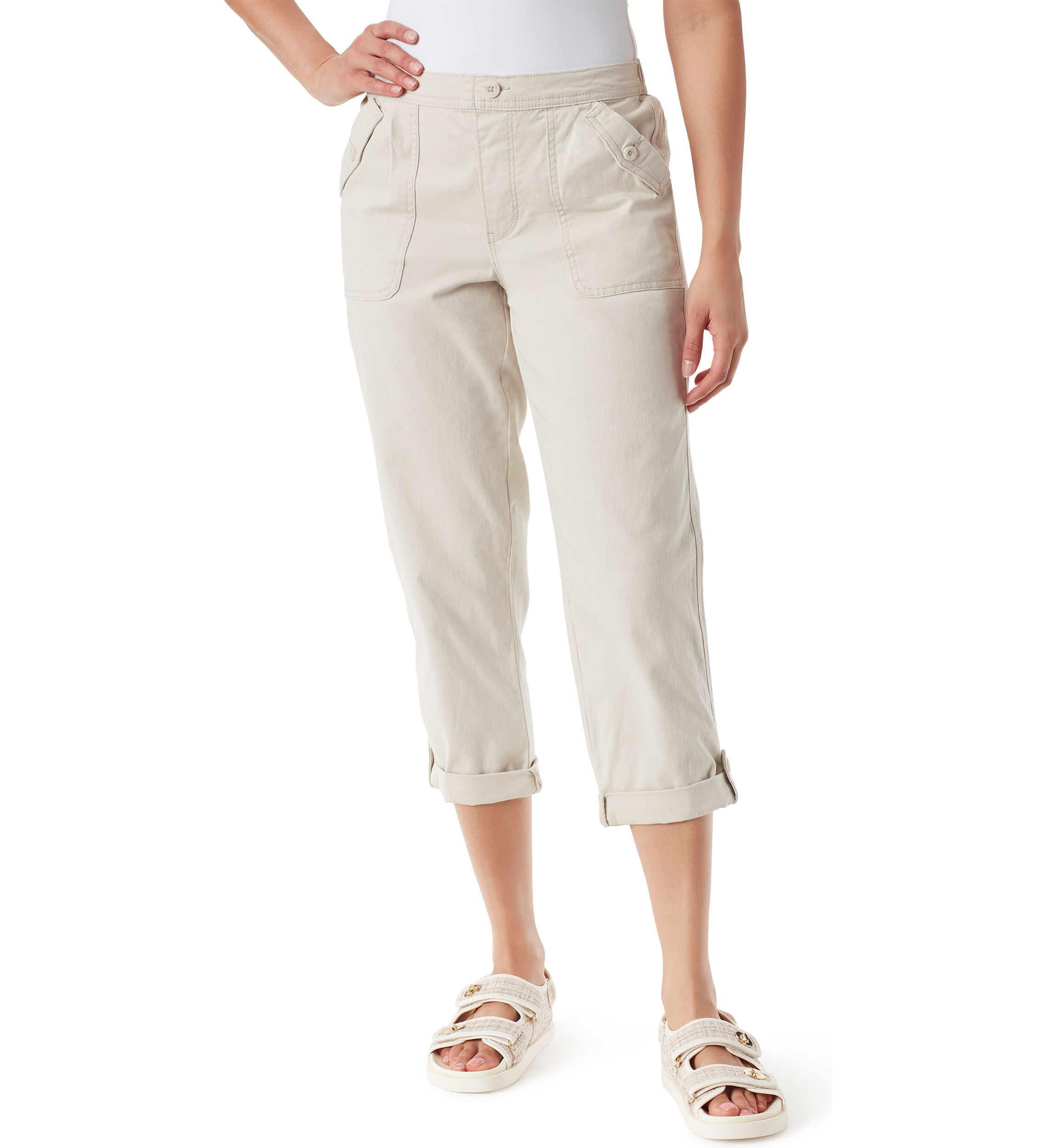 Pull On Utility Capri Pants