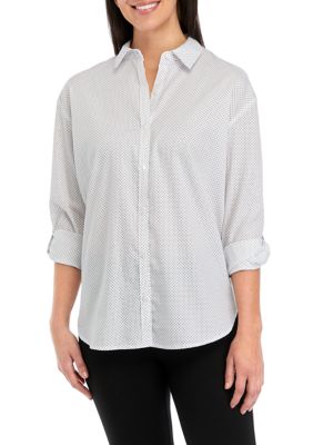 White T Shirts For Women, Cotton Shirts Women Dressy Casual Woman's Shirts Under  5 Dollars Solid Stand Collar Long Sleeve Shirt Casual Loose Blouse Button  Down Tops Plus Size 3X (L, Black)